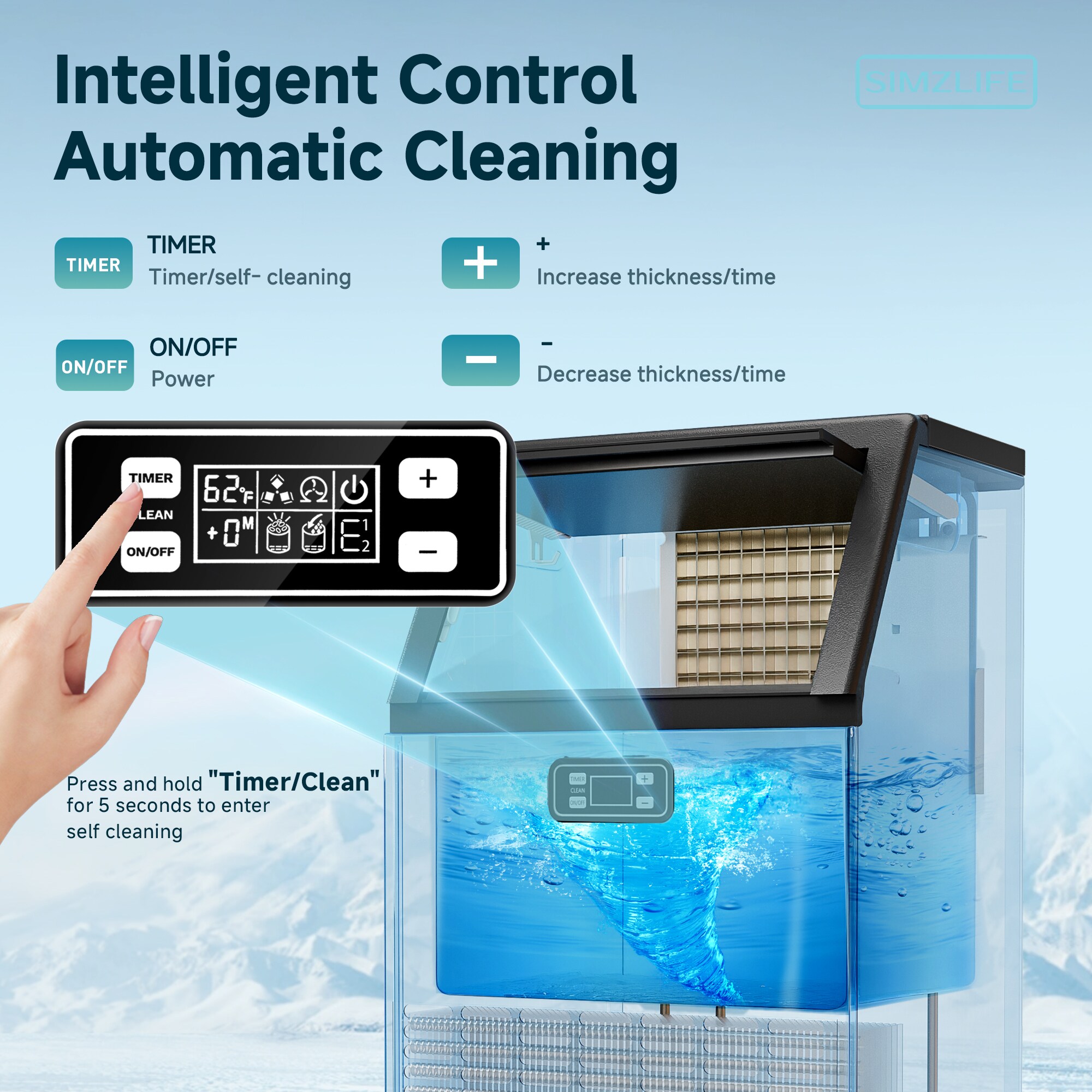 SIMZLIFE CIM004-150BL-S-LS-SC Commercial-Ice-Makers - View #11