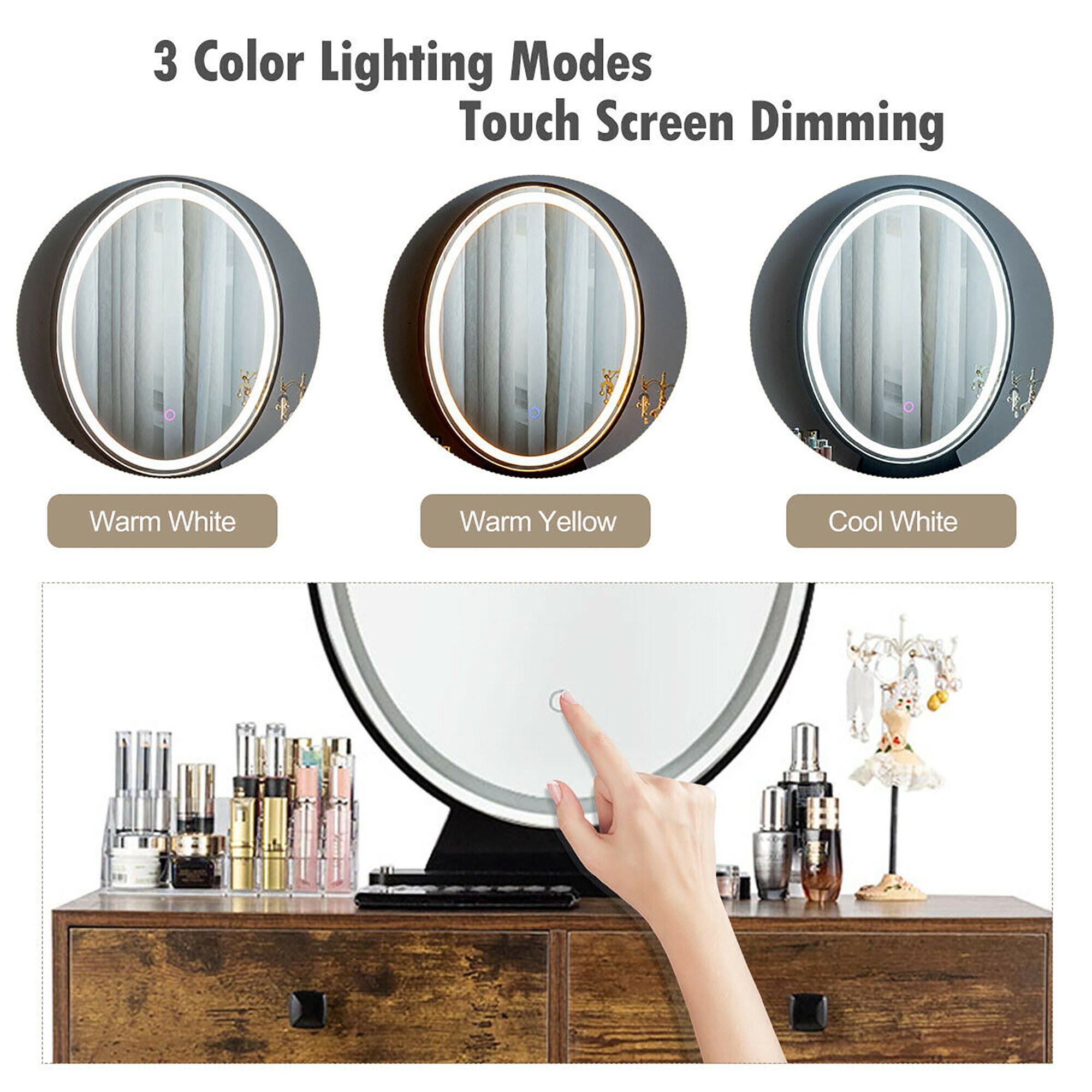 Costway CSHY001348 Bedroom-Vanities - View #6