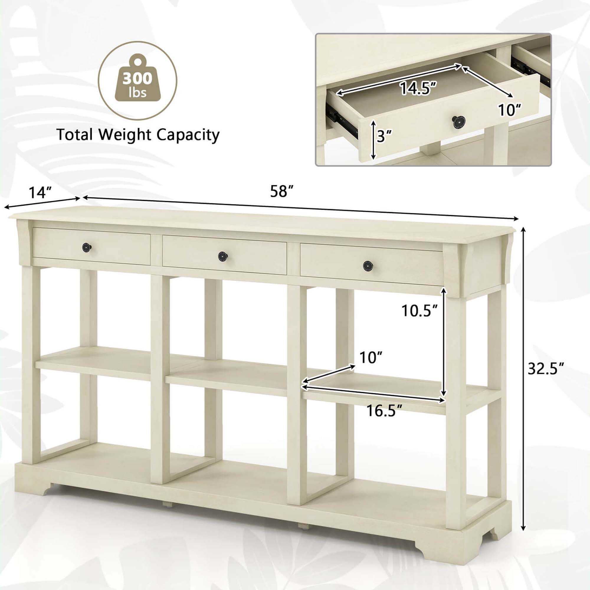 Costway HCST02248 Console-Sofa-Tables - View #2