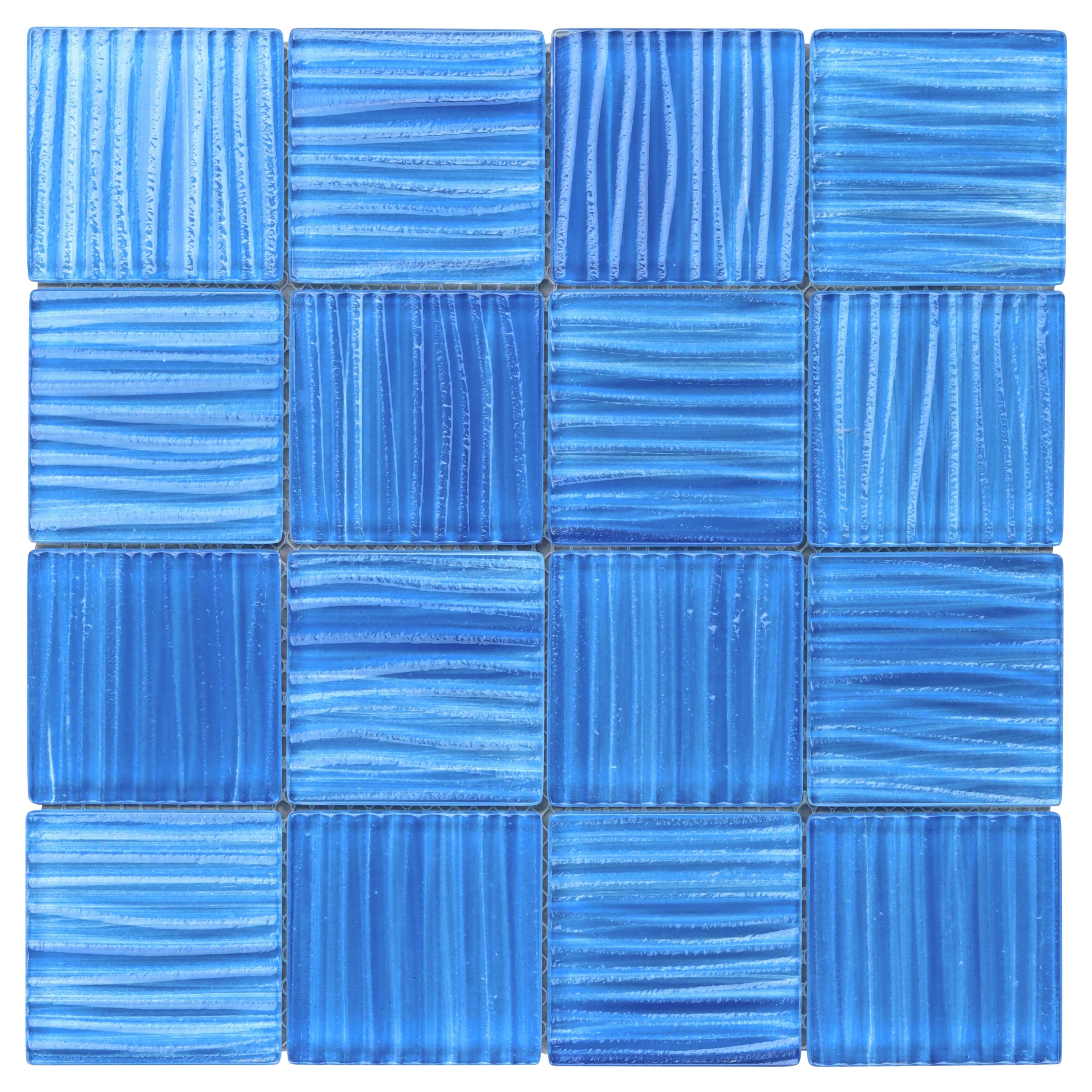 Artmore Tile (Sample) Mineralis Azure 4-in x 8-in Polished Glass ...