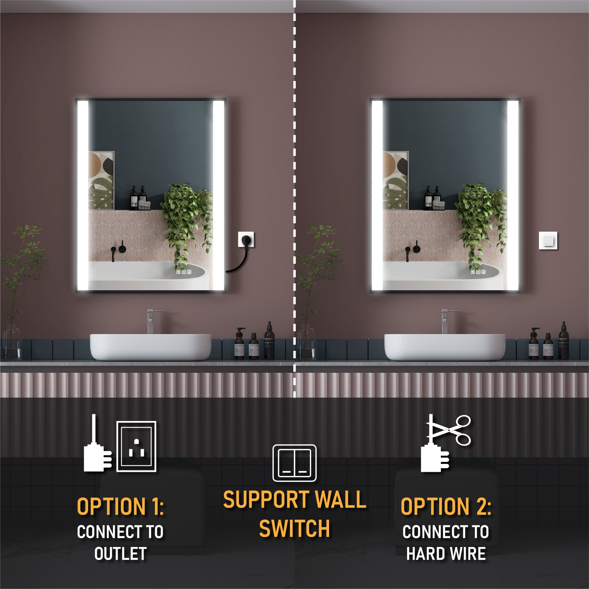 Forclover EVR-BM06 Framed-Bath-Mirrors - View #3