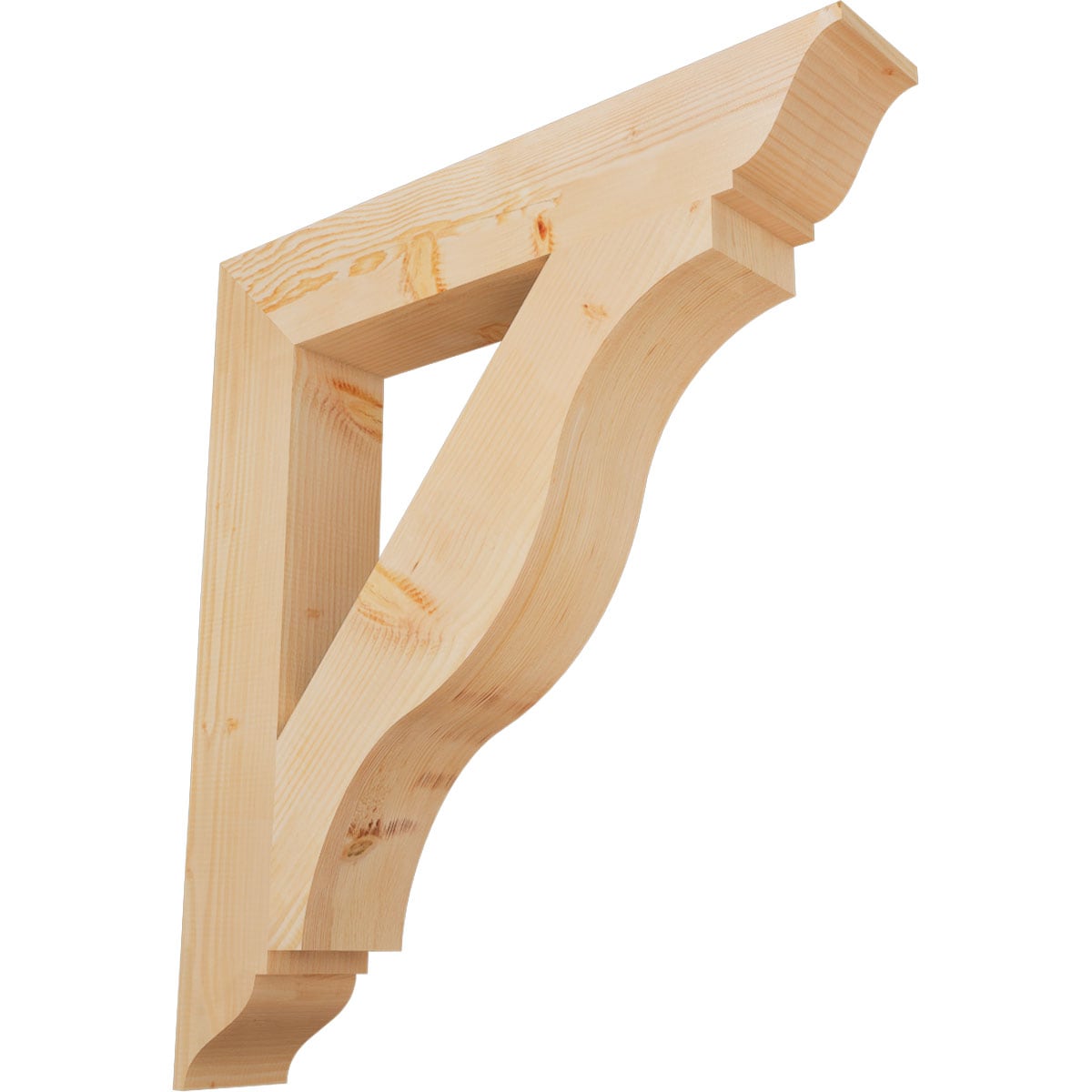 Ekena Millwork BKT06X36X40FST01SDF Funston traditional smooth 5-1/2-in x 36-in x 40-in Douglas fir Brown Wood Standard bracket