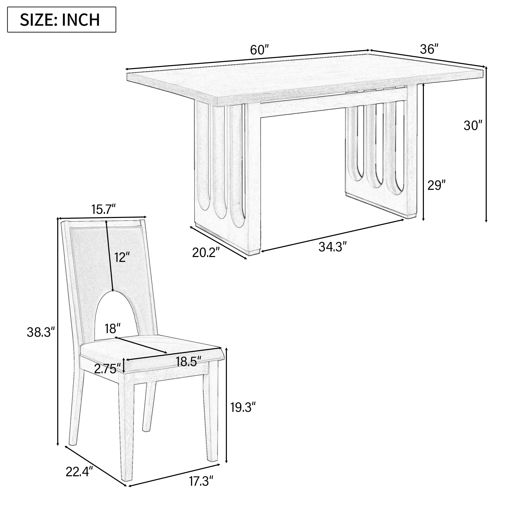 Mondawe OR-S0060E-TR Dining-Sets - View #17