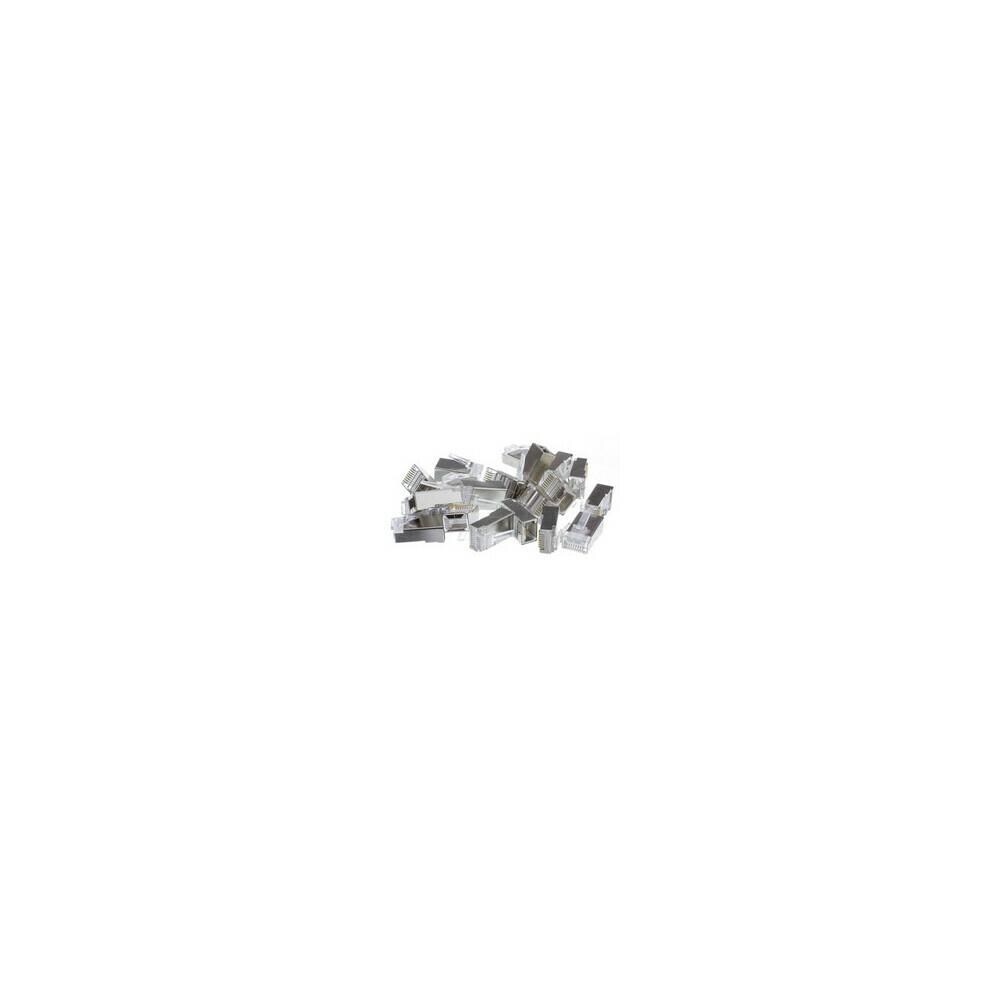 CableWholesale RTL51841 Cable Wholesale Shielded Cat5e RJ45 Crimp Connectors for Solid and Stranded Cable, 8P8C, 50