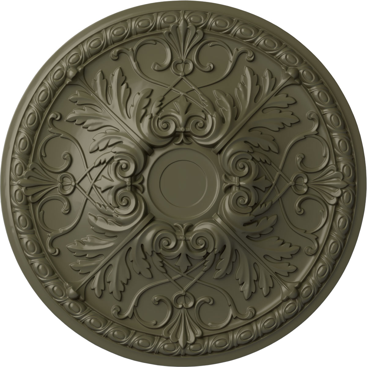 Ekena Millwork CM32TNPTF Tristan 32.375-in W x 32.375-in L Painted Turtle Polyurethane Whole Ceiling Medallion