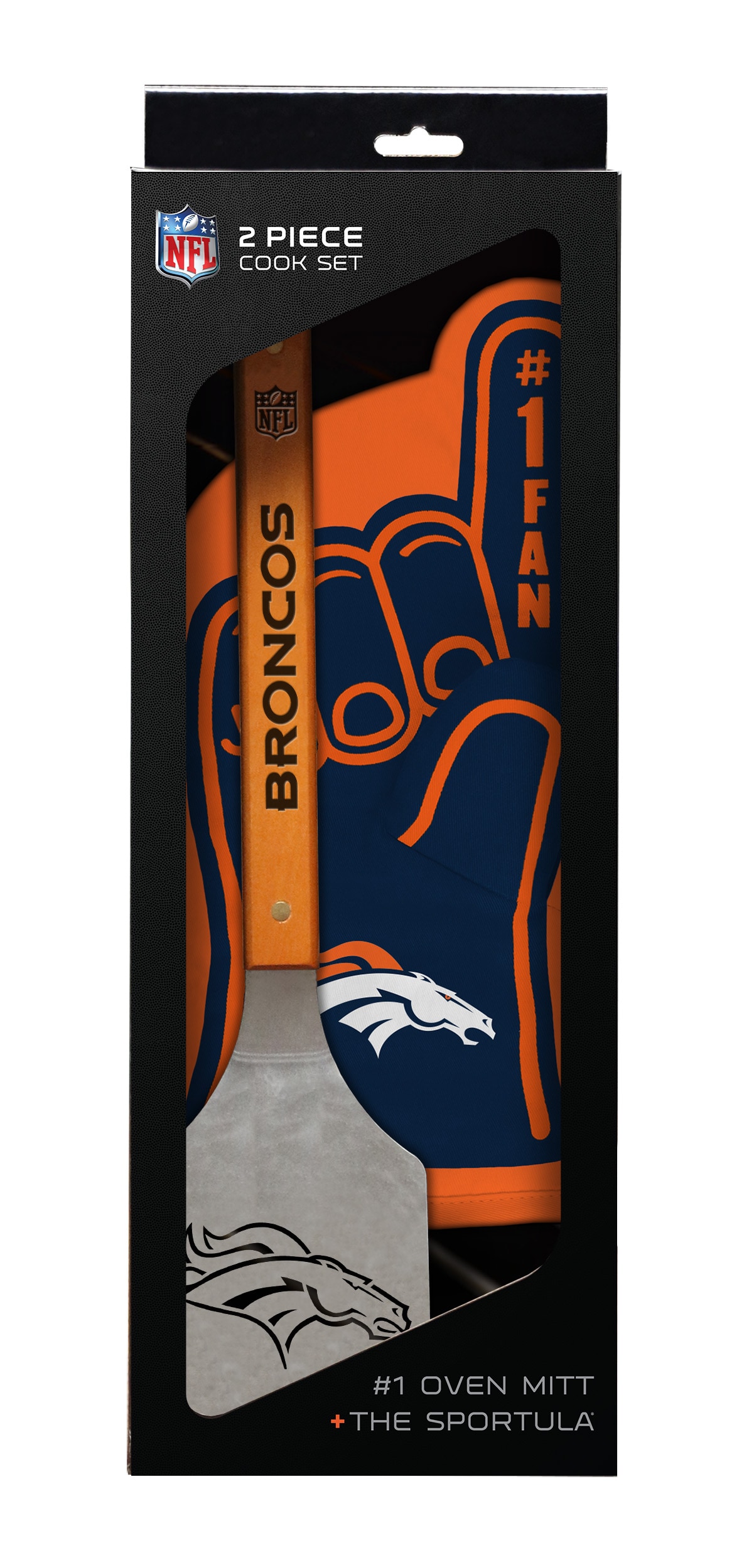 Sportula 0955092 Denver Broncos 2-Pack Stainless Steel Tool Set