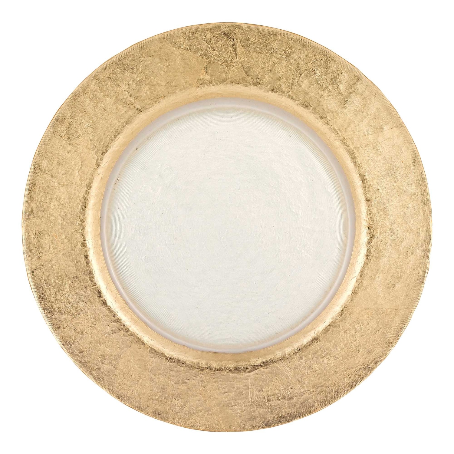 HomeRoots 4000375871 1-in x 13-in Gold Round Serving Tray
