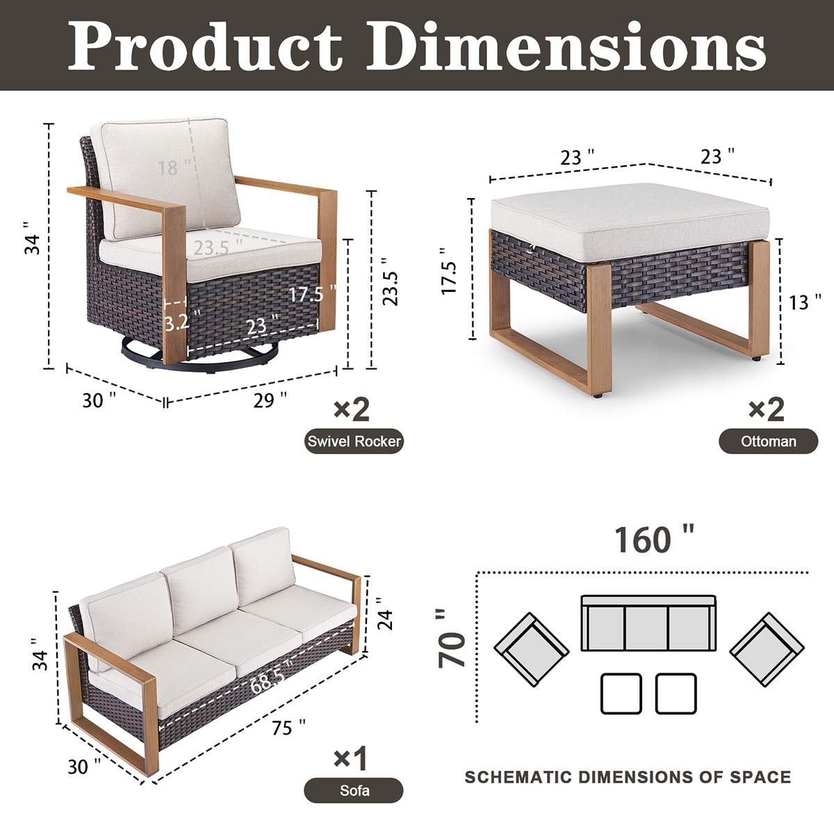 Rilyson FS126130136-2 Patio-Conversation-Sets - View #2