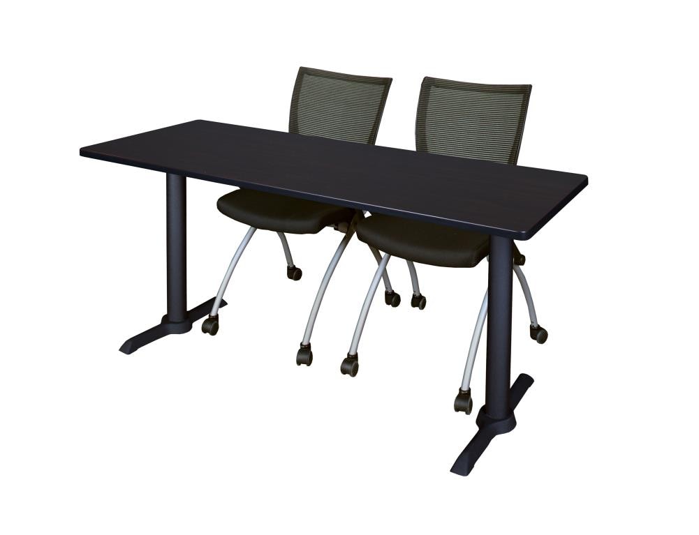 Regency MTRCT7224MW09BK Training Brown 4-Person Training Table (72-in W x 29-in H)