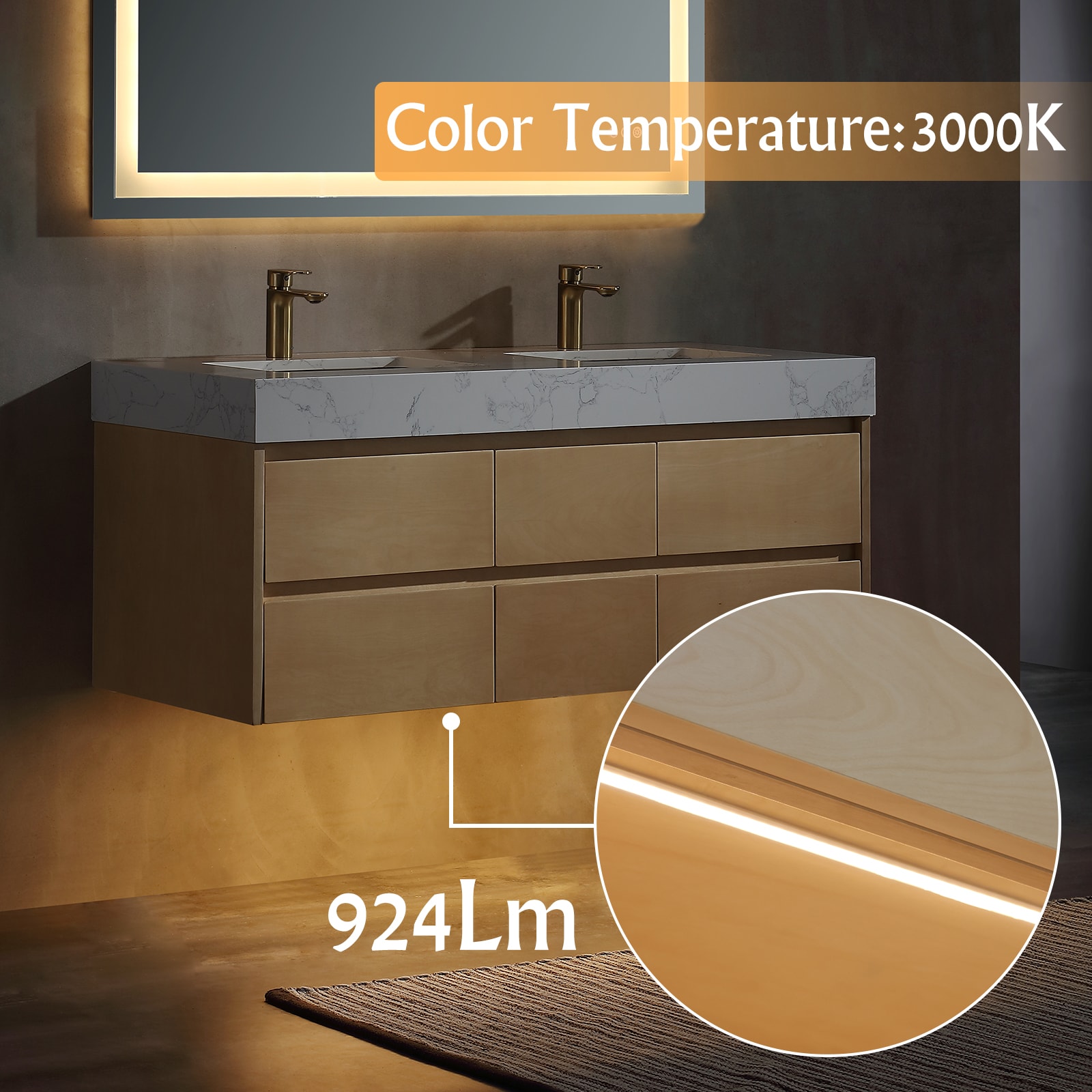 ExBrite FM4821V6DNW Bath-Vanity-Combo - View #3