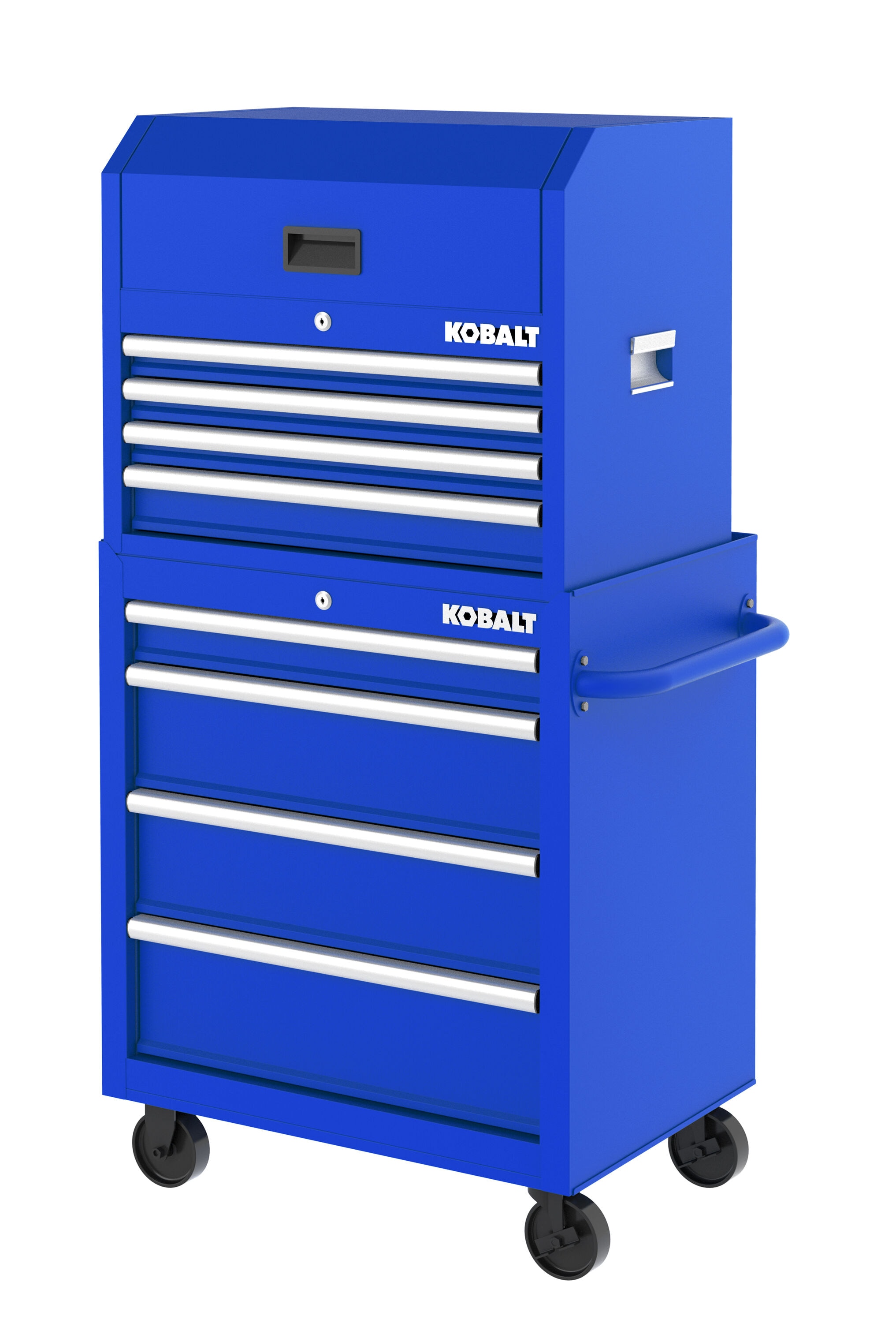 Big Red Drawer 20 in. Metal Tool Box Portable Steel Tool Chest with Ball-Bearing Slides and 2 Metal Latches Closure, Blue