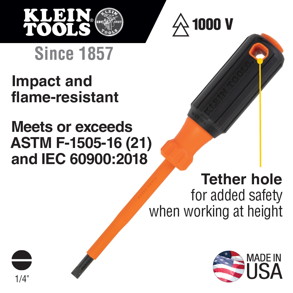 Klein Tools 1/4-in Bi-material Handle Insulated Cabinet Tip