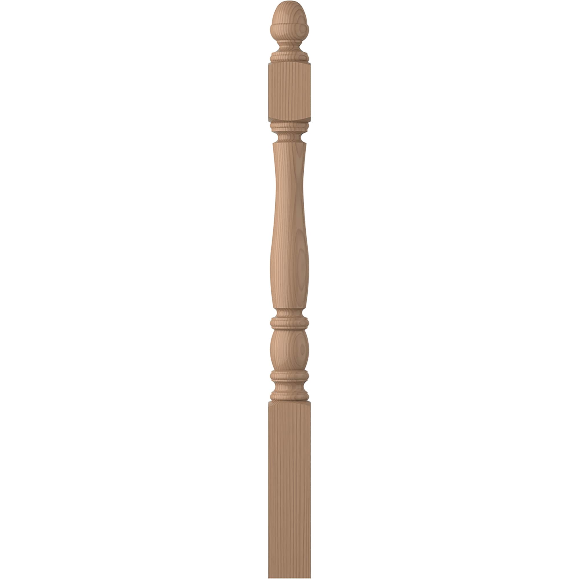 L.J. Smith Stair Systems LJP-3340-P Briarcliffe 3.5-in x 47.5-in Unfinished Poplar Starting Stair Newel Post