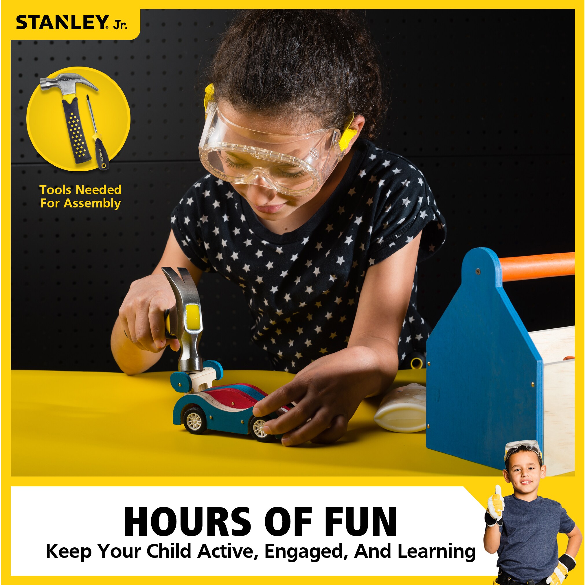 Stanley Jr. OLJK030-SY Kids-Woodworking-Project-Kits - View #8