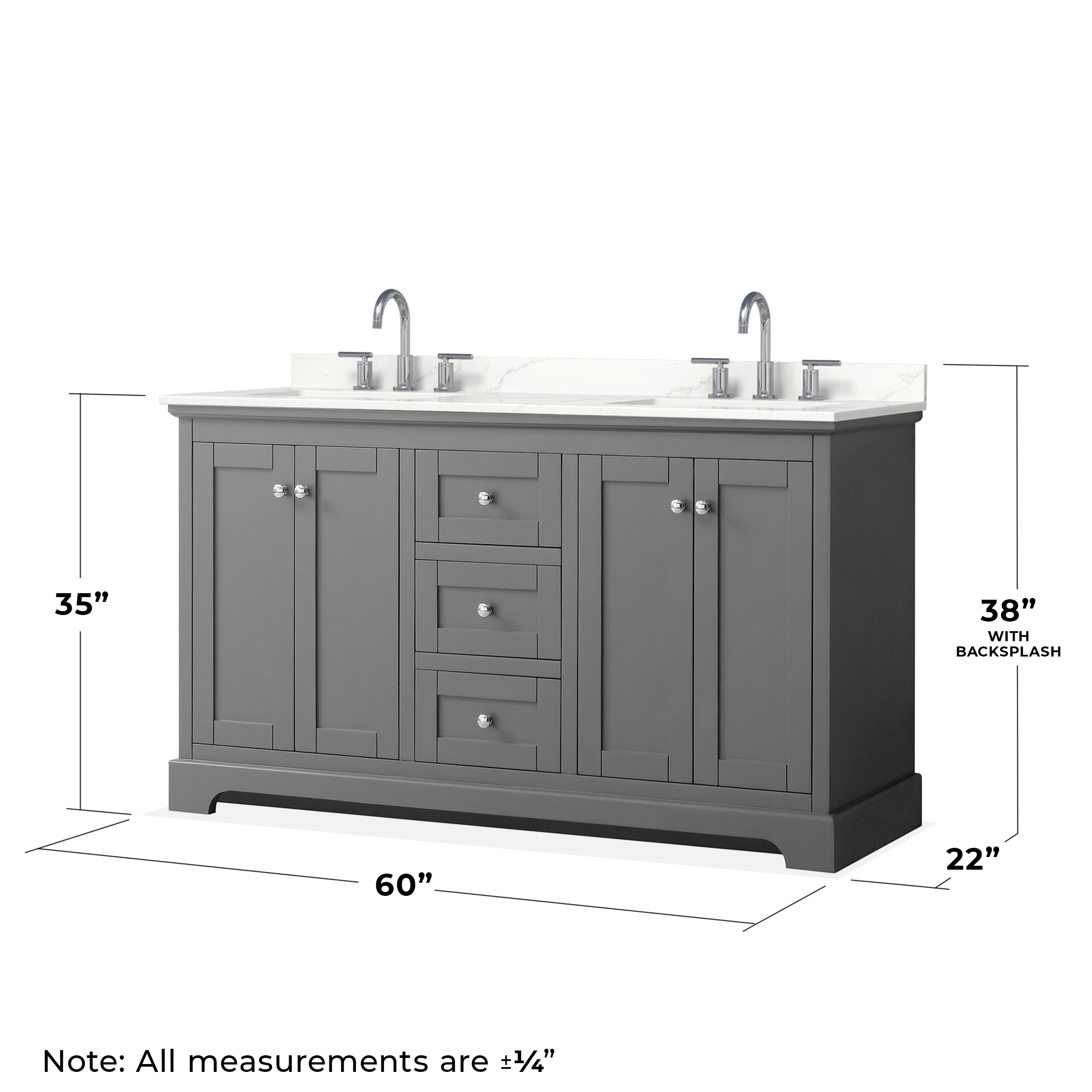Wyndham Collection WCV232360DKGGTUS3M58 Bath-Vanity-Combo - View #6