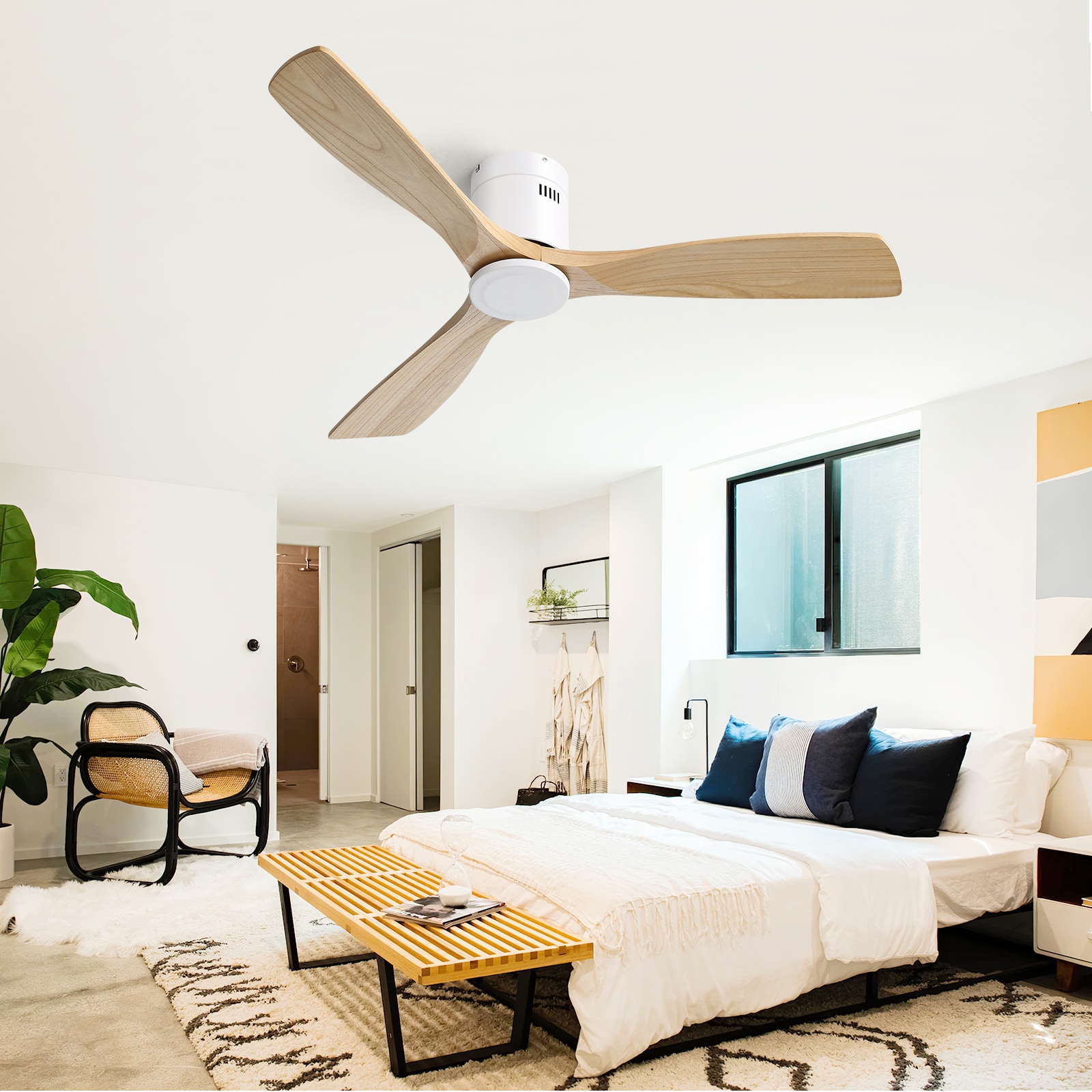 Sofucor LS-52143-WH-WD-YM-W Ceiling-Fans - View #4