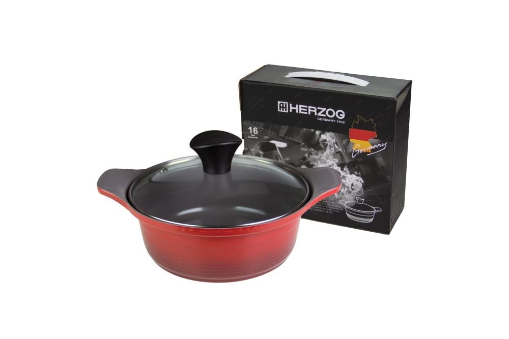 Herzog Pot 16 Cm Ceramic Stew Pot with Lid - Dishwasher Safe