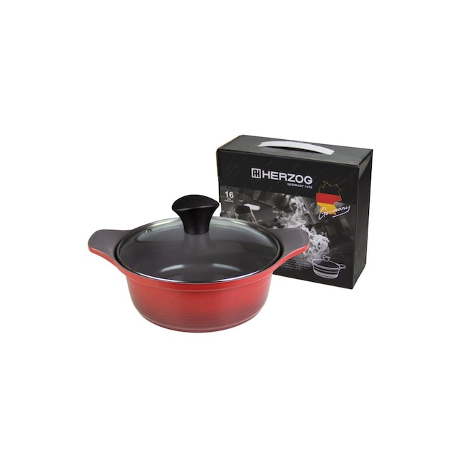 Herzog Pot 16 Cm Ceramic Stew Pot with Lid - Dishwasher Safe