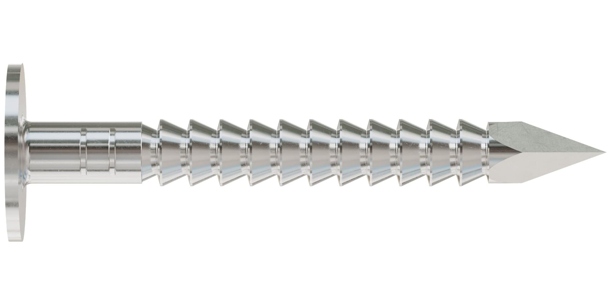 SenQWFa  Annular Ring Shank Roofing Nails One and One Quarter Inch Length Type 304 Stainless Steel 0.131 Inch Diameter Flat Head for Secure Wood