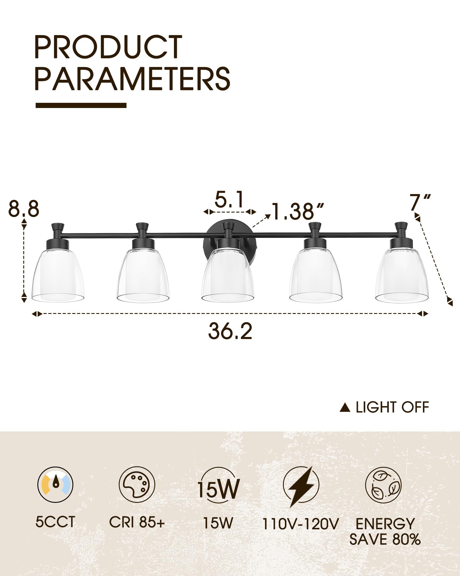 LTMATE LS5HJF95B-5W LED BK b089995 - View #2