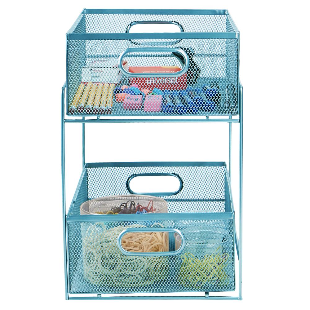 Veckle under shelf basket, veckle 4 pack stackable under cabinet storage  space saving hanging basket easy