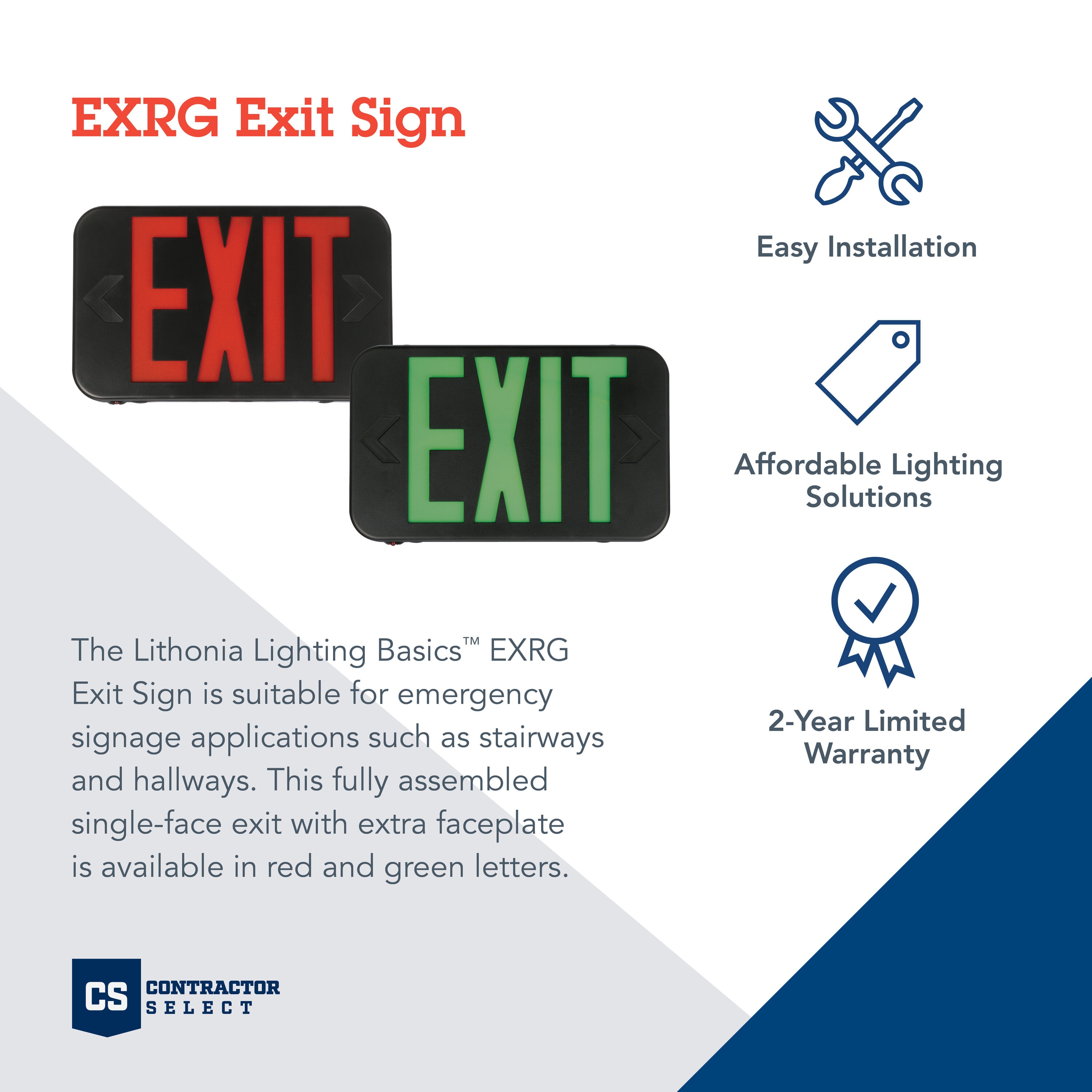 Lithonia Lighting EXRGELBM6 Emergency-Exit-Lighting - View #2