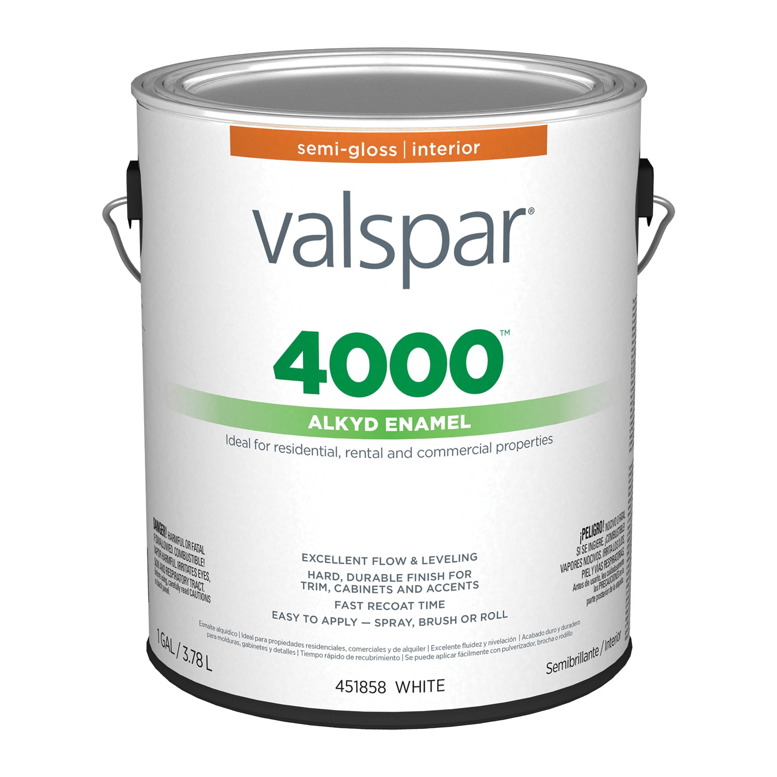 Valspar Semi-gloss White Enamel Oil-based Interior Paint (1-Gallon) in the  Interior Paint department at