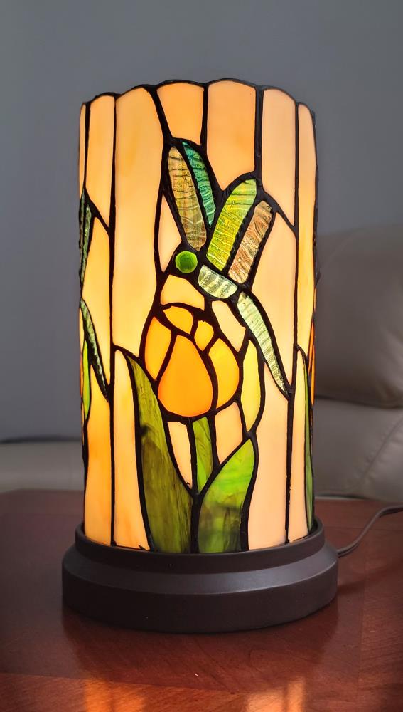 Amora Lighting AM089ACCB 11.00-in Multi Table Lamp with Glass Shade