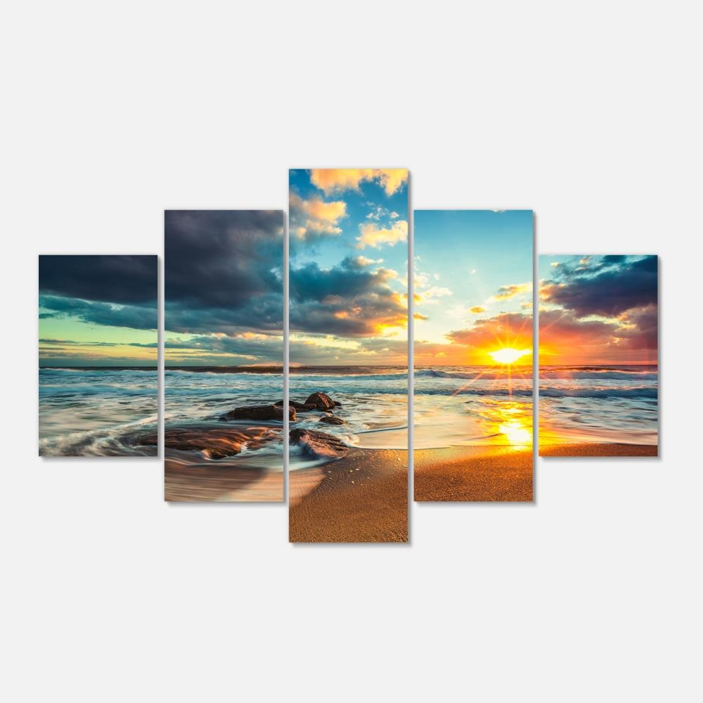 Designart 32-in H x 60-in W Coastal Print on Canvas at Lowes.com