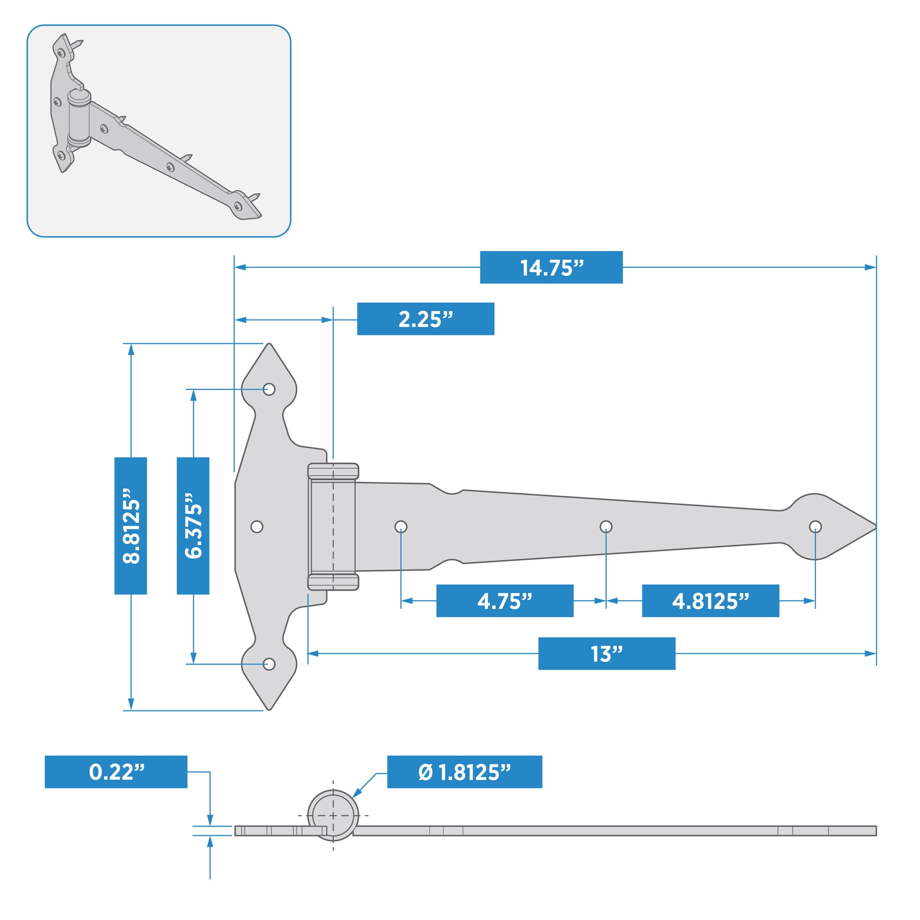National Hardware N100-053 Gate-Hardware - View #7