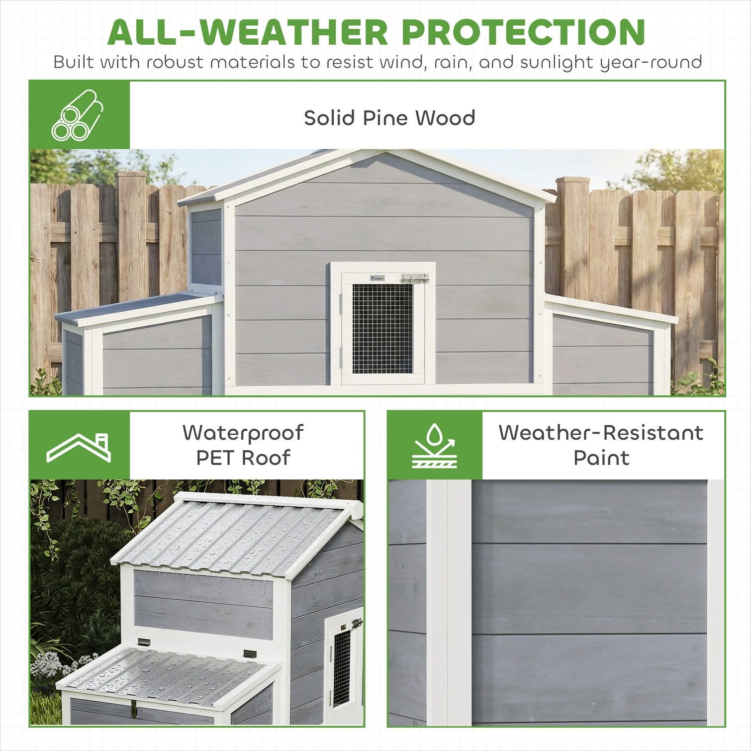 FlowLuxe DDXCVFG3U4EA Chicken-Coops-Rabbit-Hutches - View #2