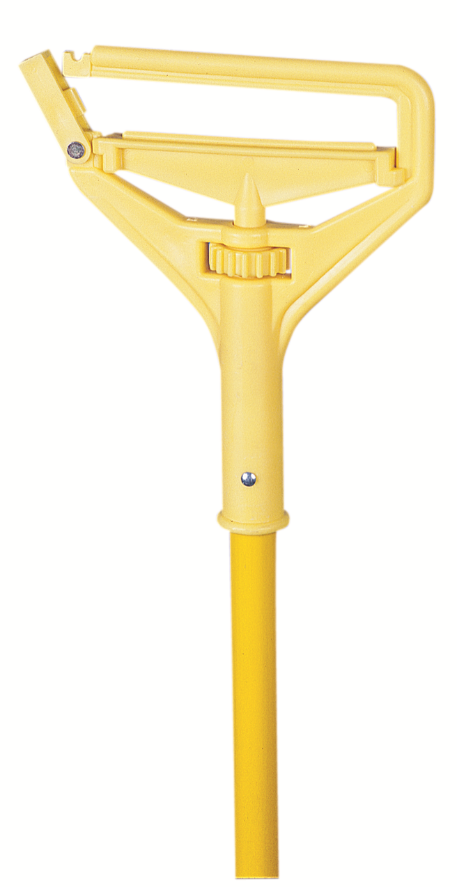 Rubbermaid Telescopic Wet Mop Handle: 4 to 6 ft., Metal, Snap-On, Yellow