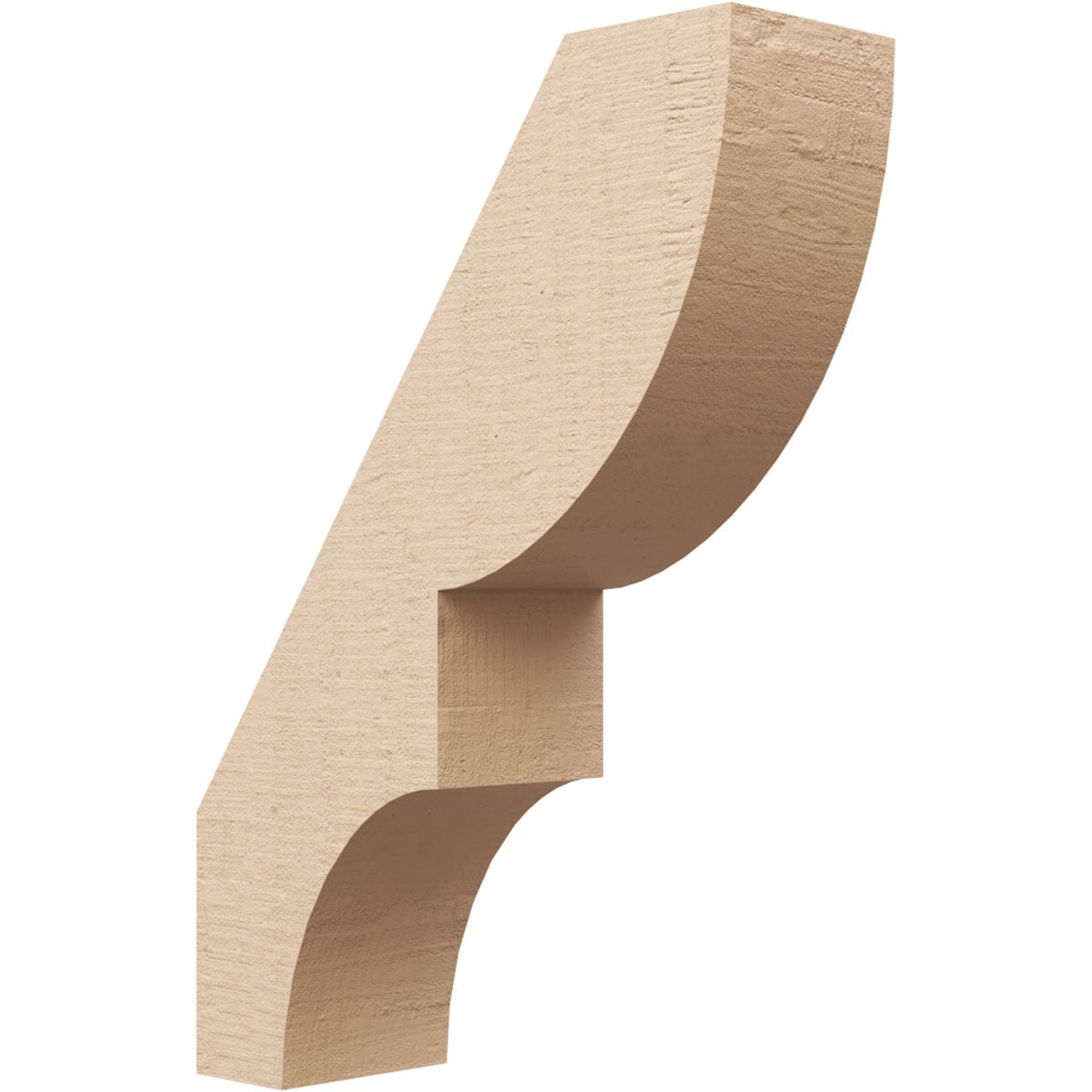 Ekena Millwork BRCUR05X16X22RIDRCPR 5-in x 22-in x 16-in Primed Urethane Ridgewood Rough Cedar TimberThane Knee Brace