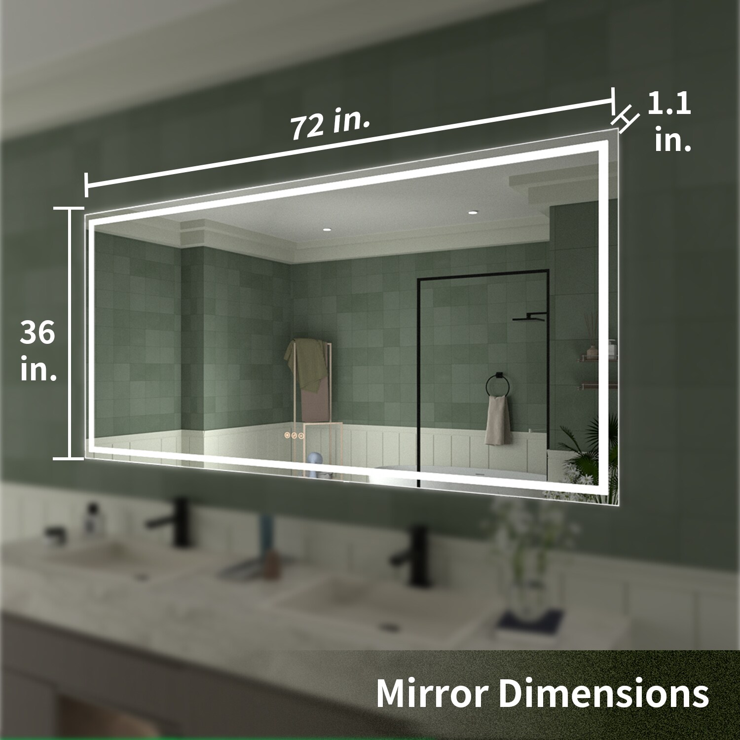 TaiMei MD04-7236SF2 Framed-Bath-Mirrors - View #4