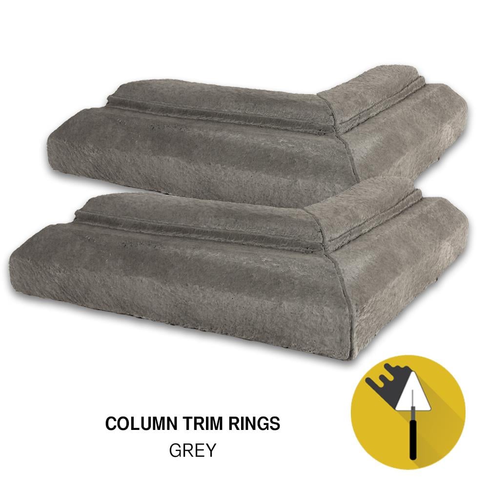 M-Rock TRIM RING GREY Trim Rings Gray 0.25 Square feet Gray Stone veneer