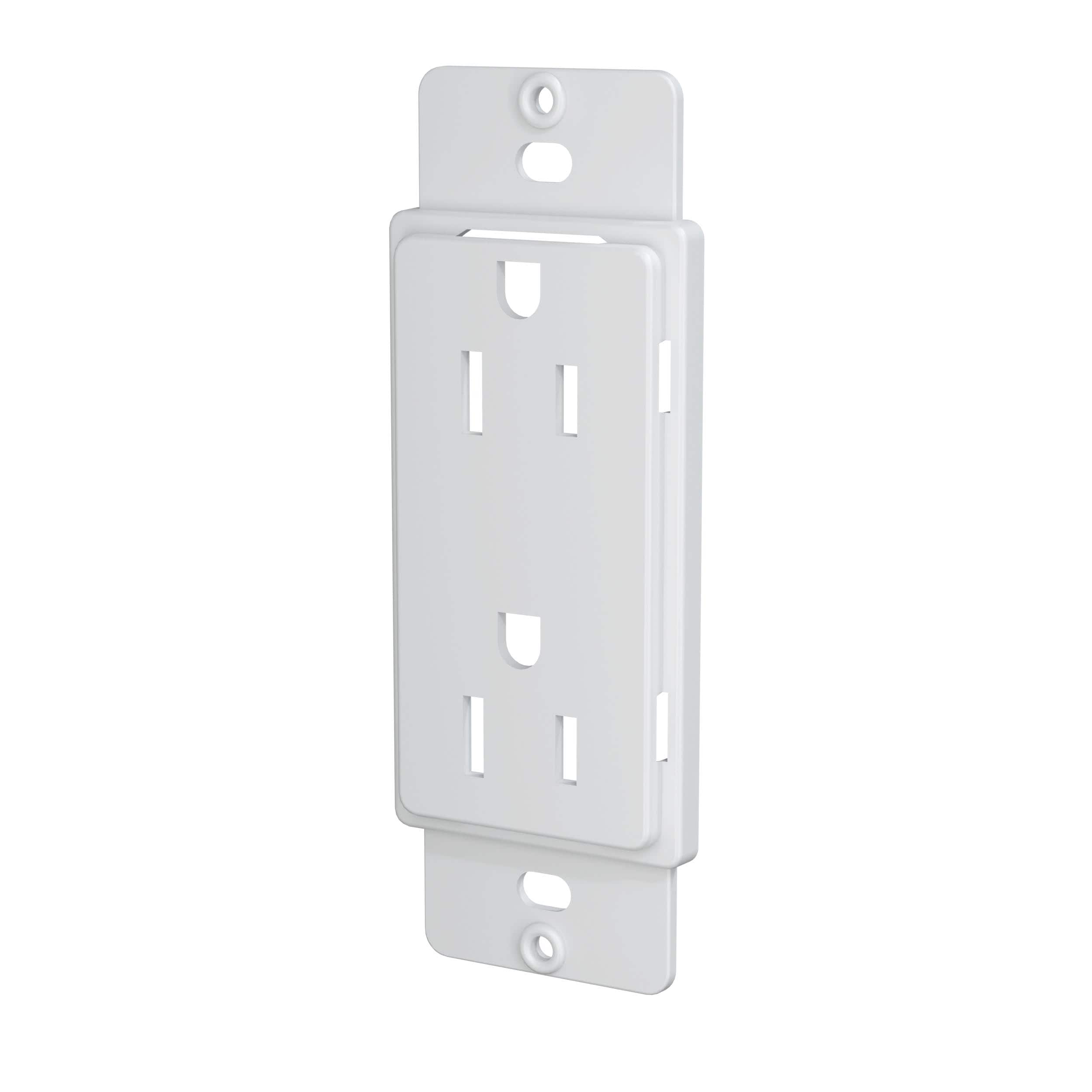 Hubbell TayMac MASQUE 1 -Gang Midsize Size White PVC Indoor Duplex Wall Plate