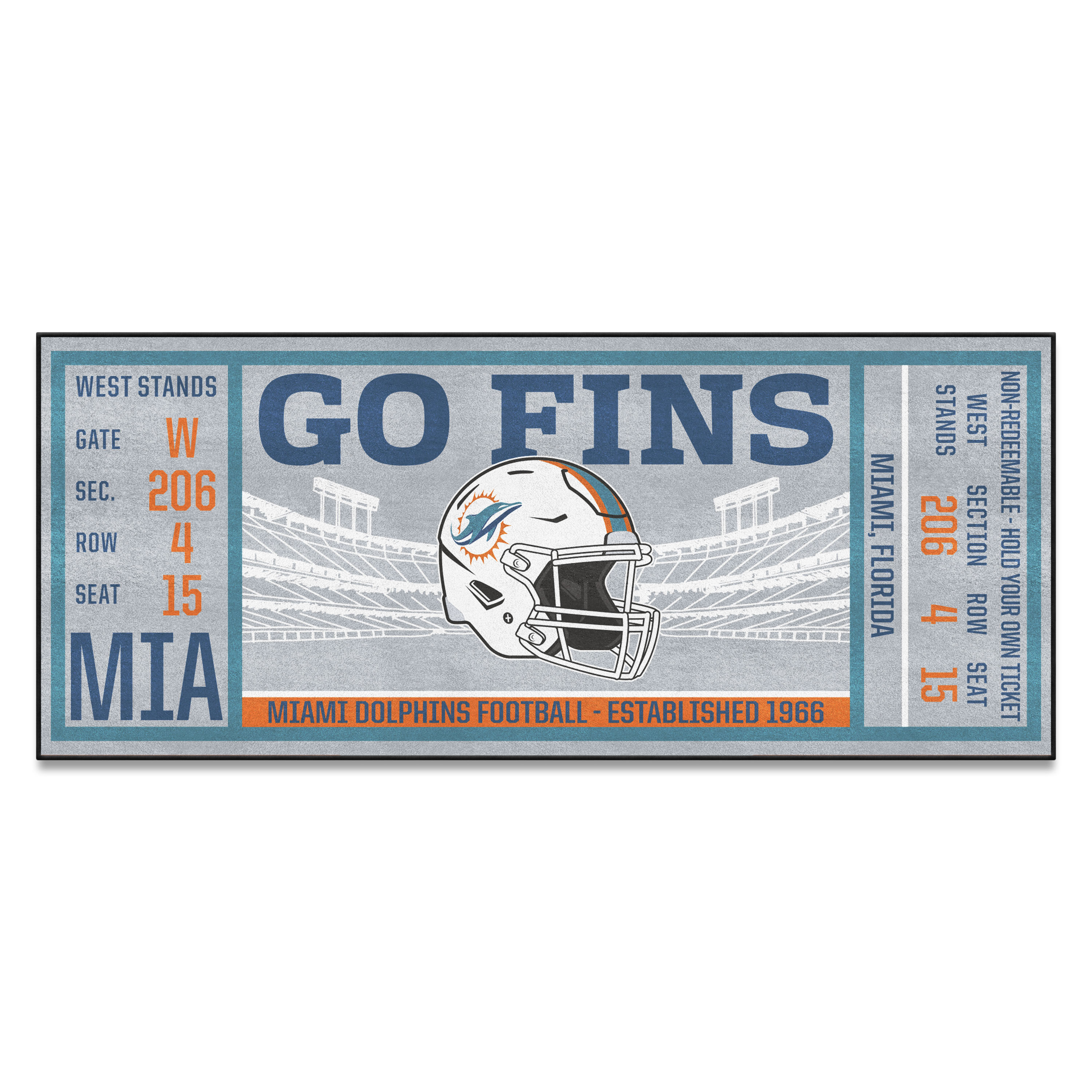 Miami Dolphins Area Rugs & Mats at