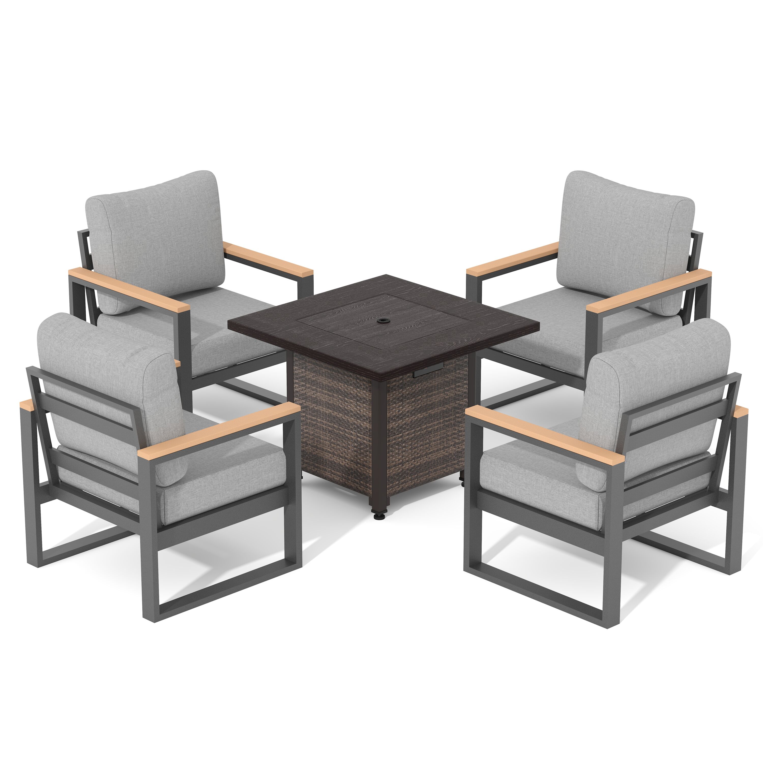 AURA OUTDOOR SAS004-BU-FP Patio-Conversation-Sets - View #2