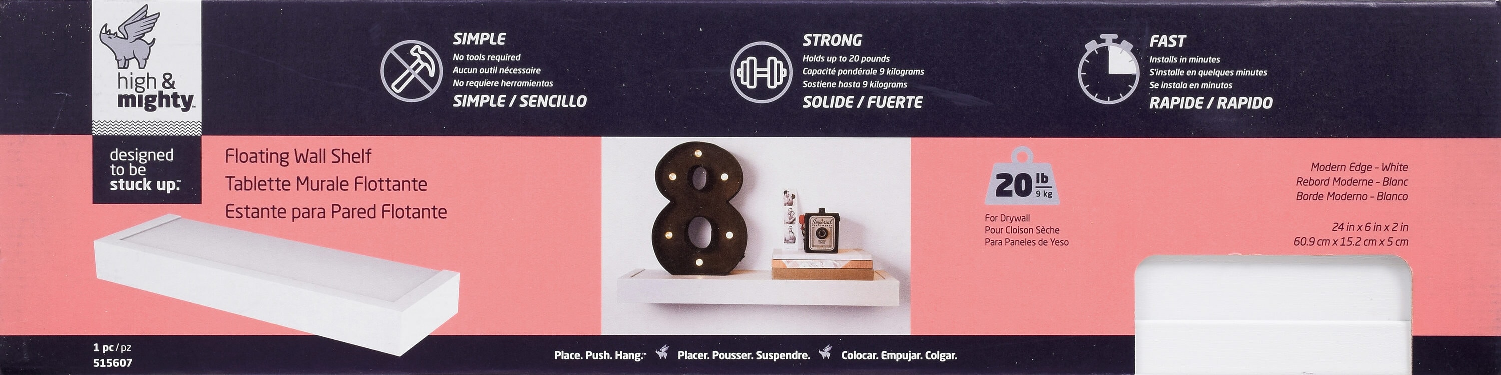 High & Mighty 515607 Wall-Mounted-Shelving - View #2