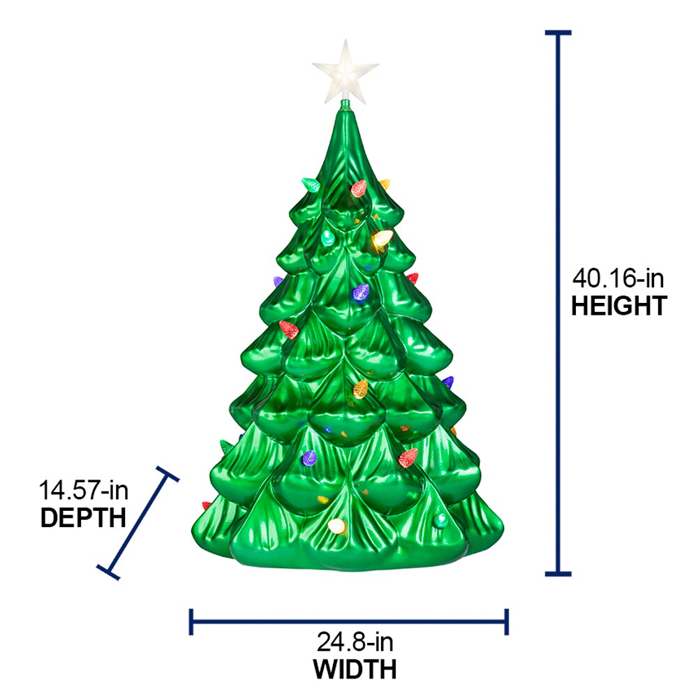 Holiday Living 3 Ft Led Blow Mold Vintage Christmas Tree In The Outdoor Christmas Decorations 6495