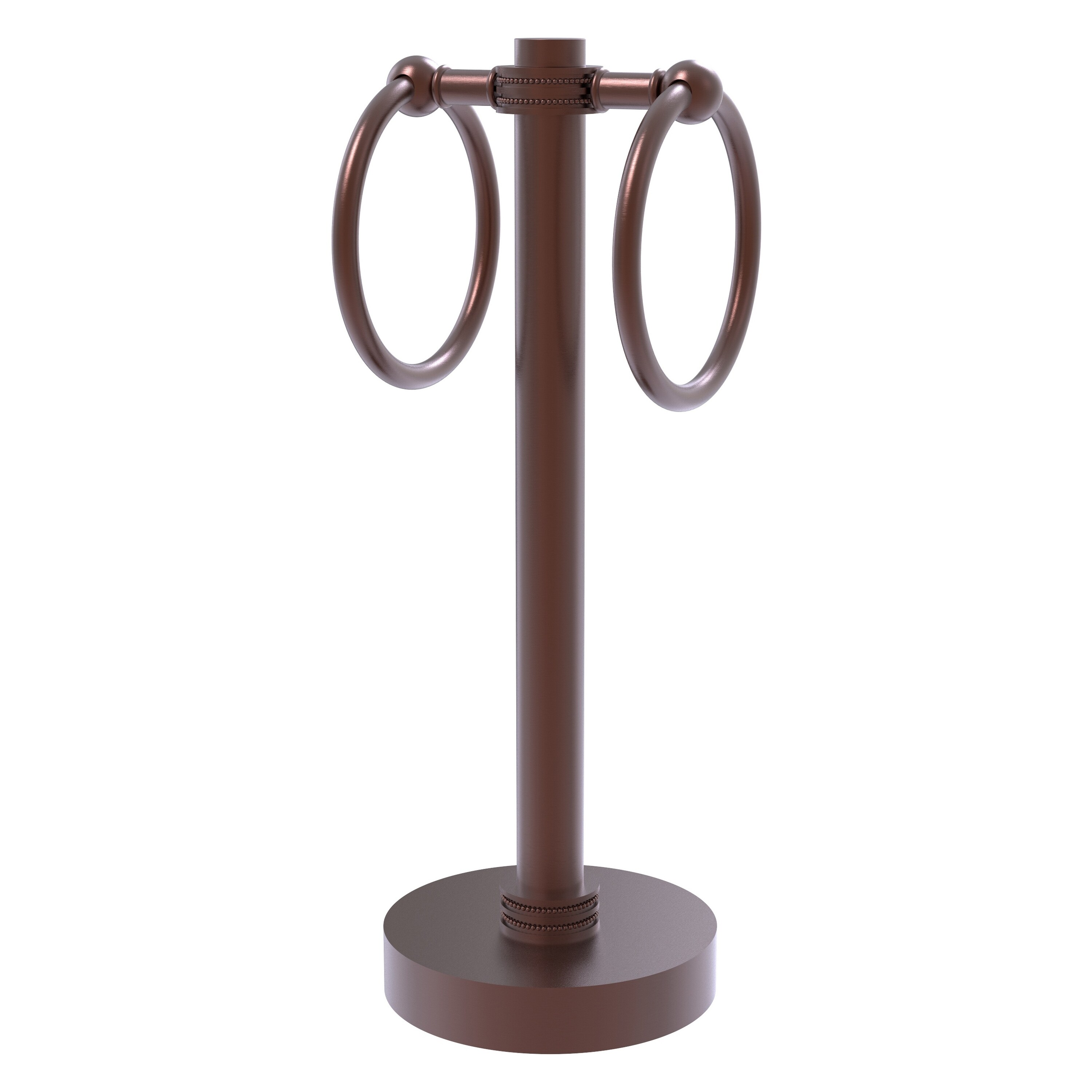 Allied Brass 953D-CA Antique Copper Freestanding countertop Double Towel Ring