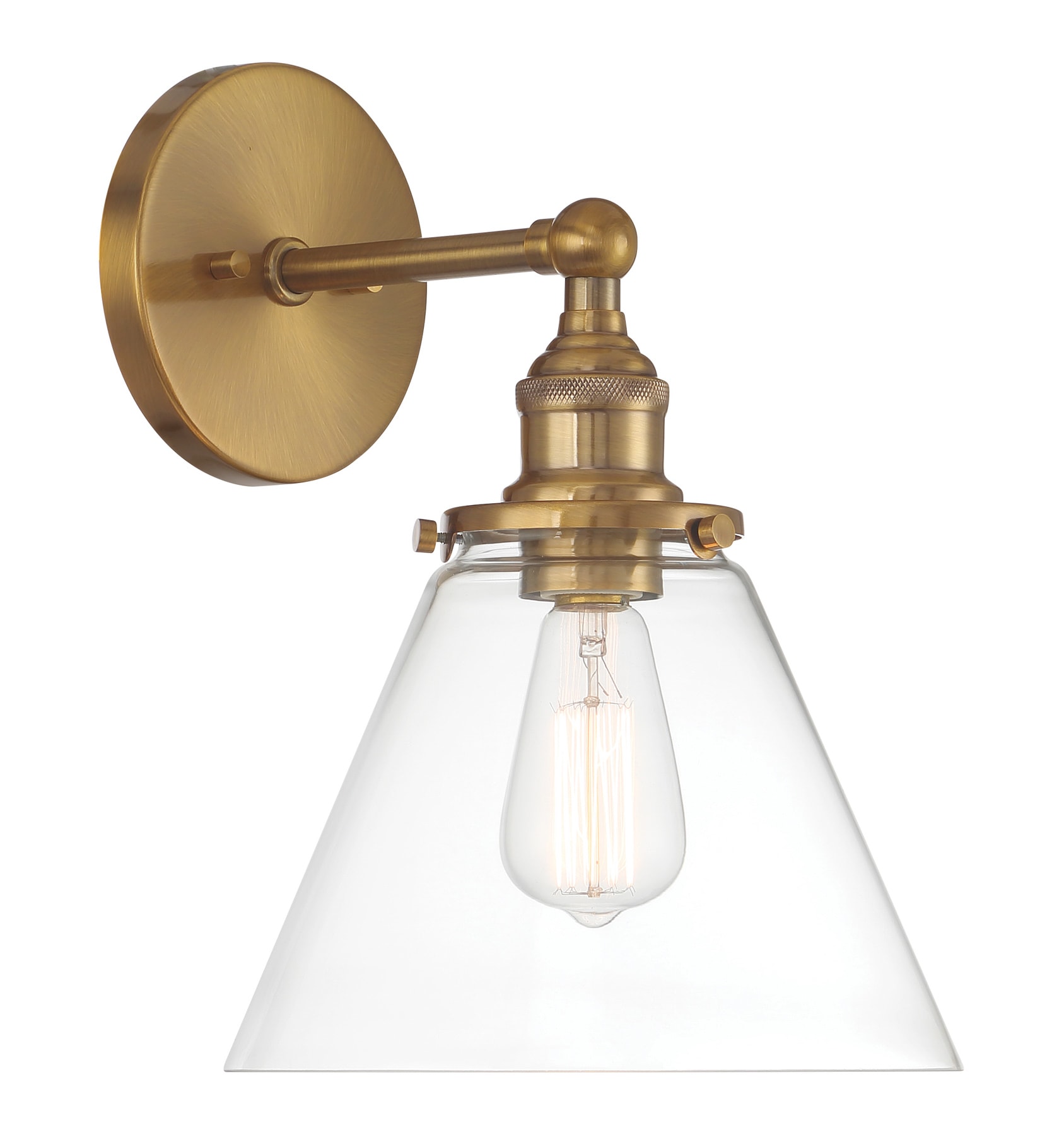 Minka Lavery 5680-923 Barwell 10-in W 1 -Light Satin Brass Wall Sconce