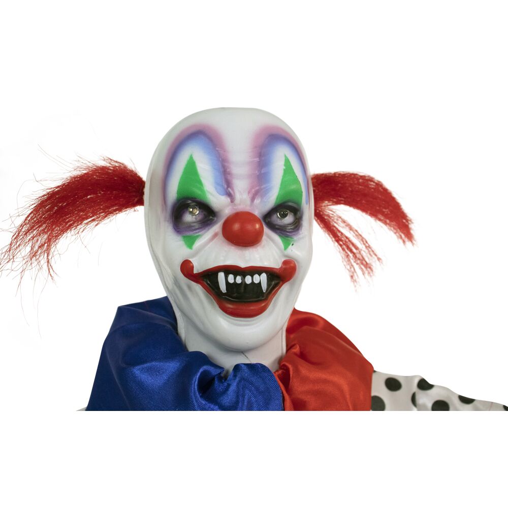 Haunted Hill Farm 4-ft Hanging Moaning Lighted Clown Door Decoration in ...