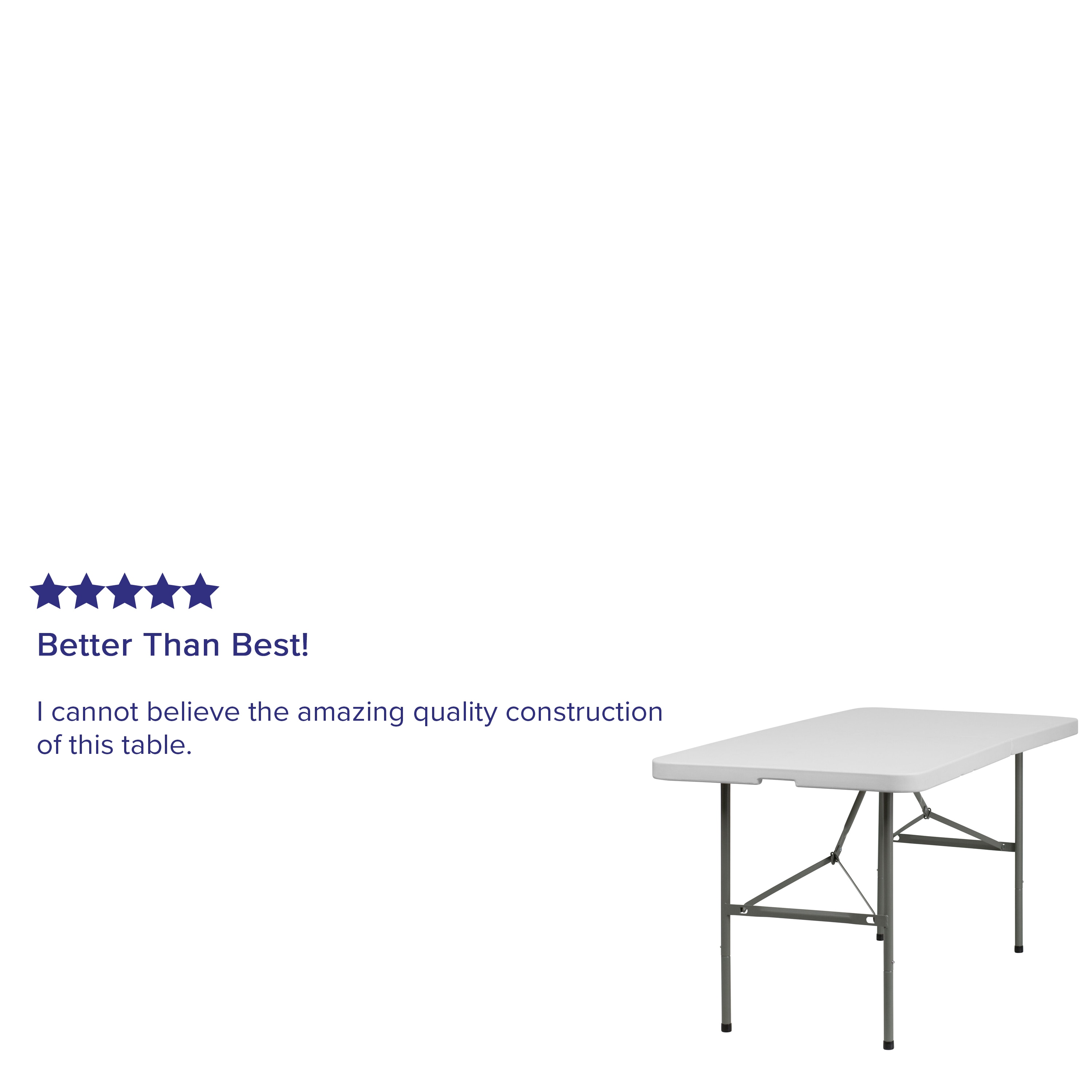 Gray Metal Rectangular Folding Table for Indoor/Outdoor Use