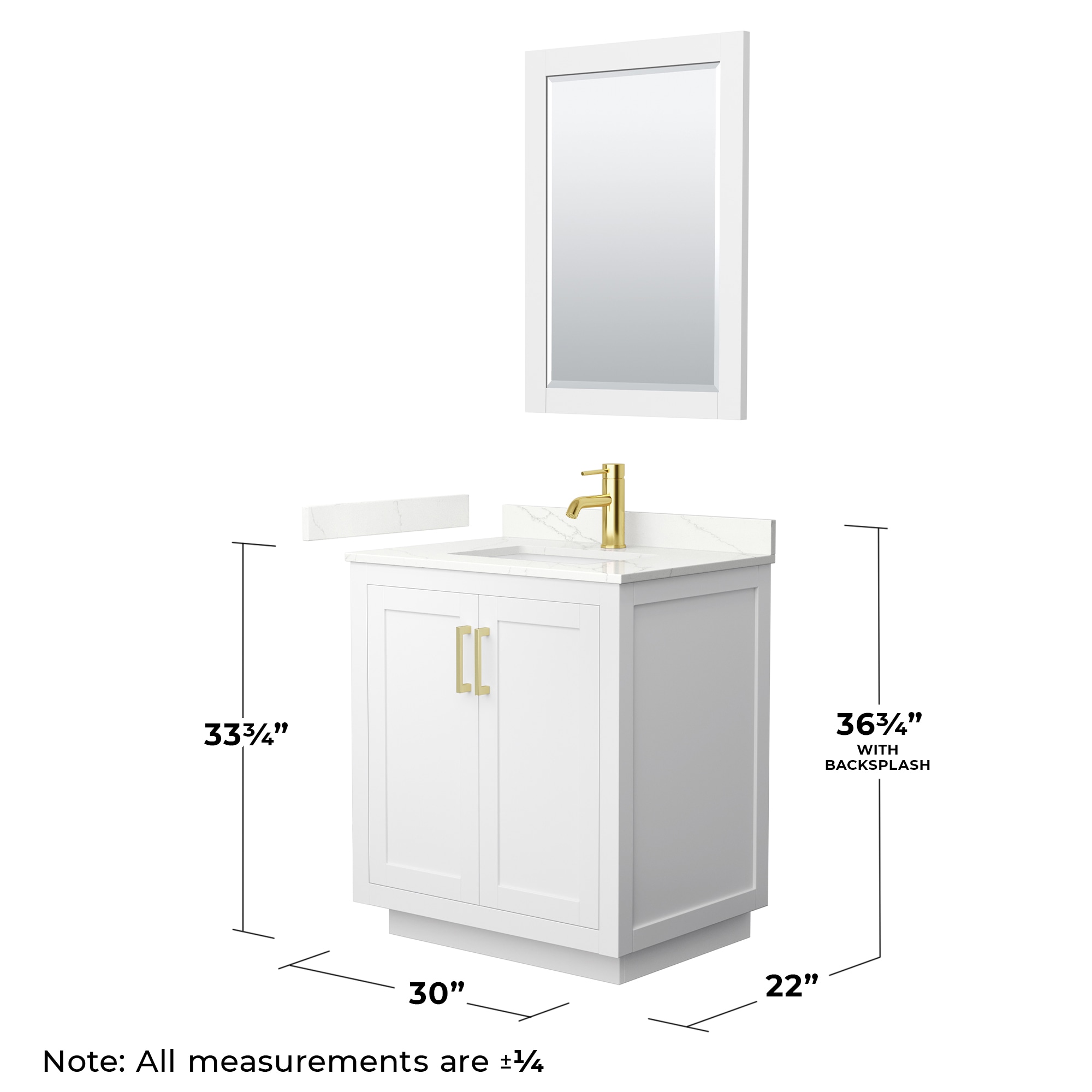 Wyndham Collection WCF292930SWGGTUNSM24 Bath-Vanity-Combo - View #6