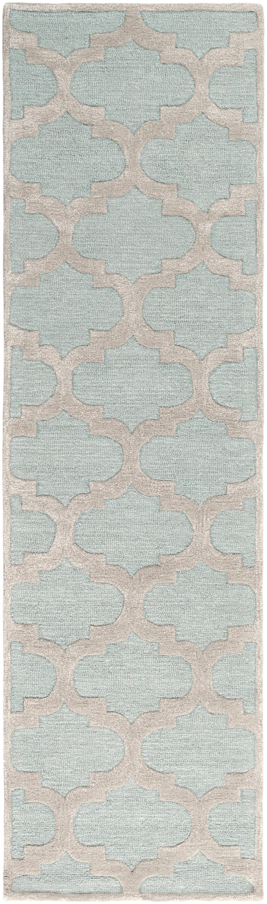 Surya AWRS2122-2314 Arise 2 X 14 (ft) Wool Mint/Beige Indoor Trellis Runner Rug