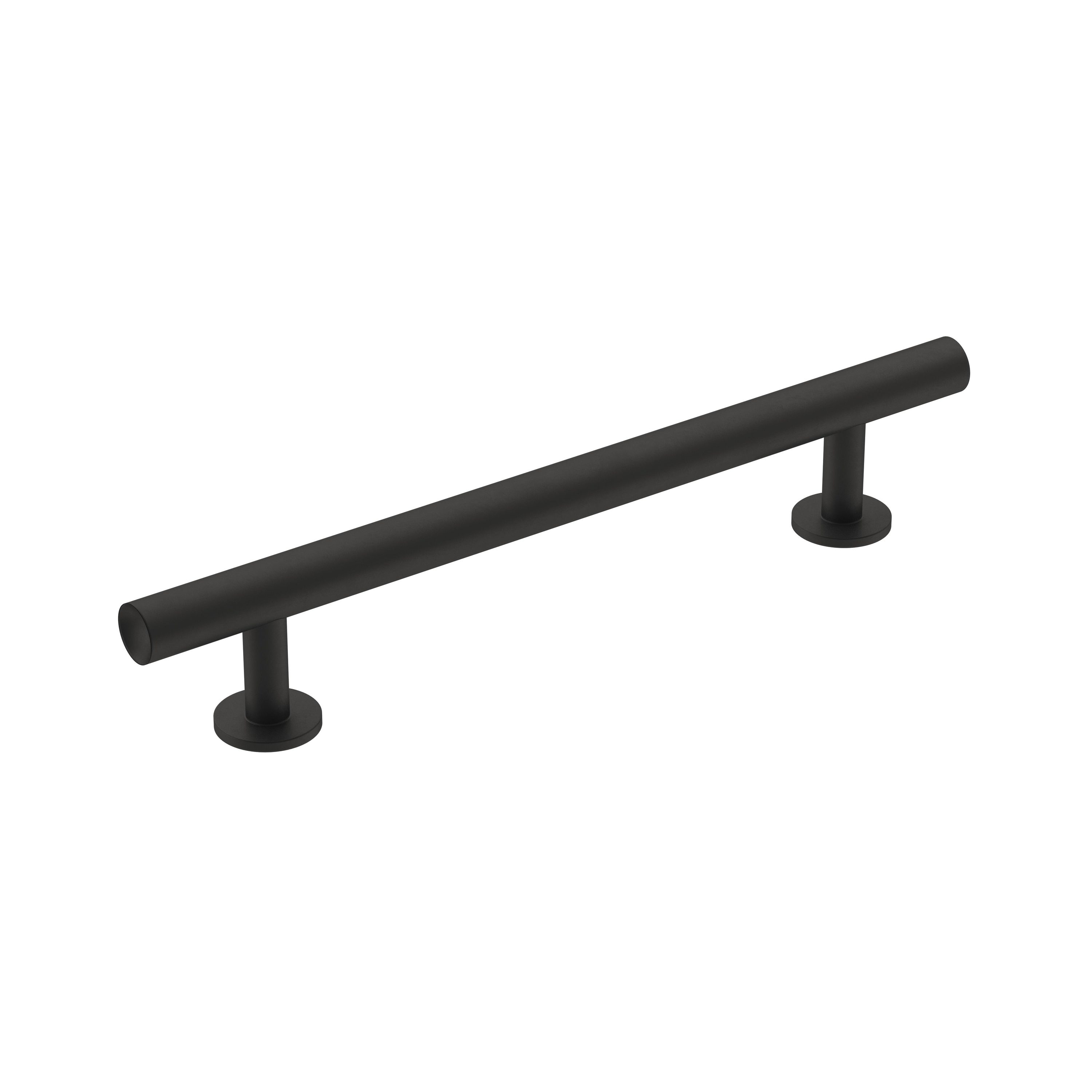 Amerock BP36866FB Radius 5-1/16-in , 128mm Center to Center Matte Black Cylindrical Bar