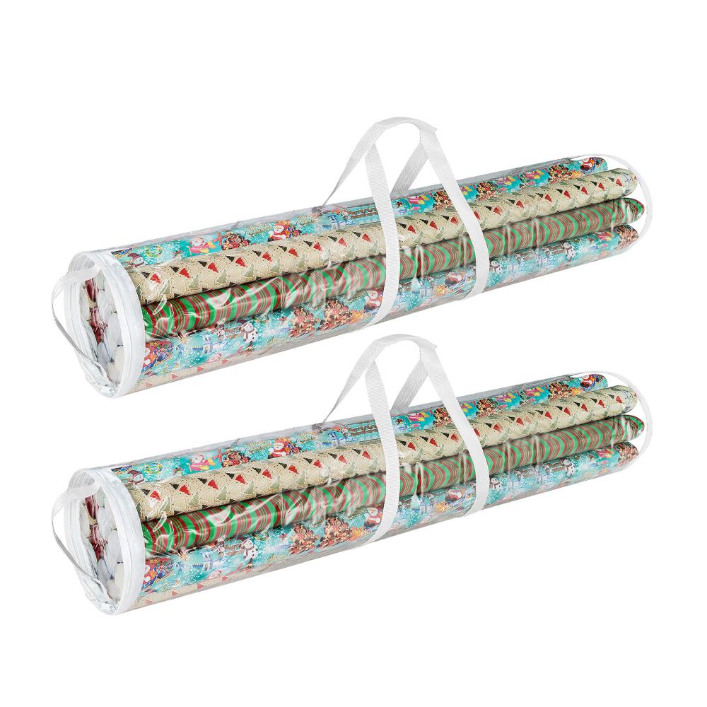 Hastings Home 517510BLJ Wrapping Paper Storage Box Holds 20 Rolls of 4