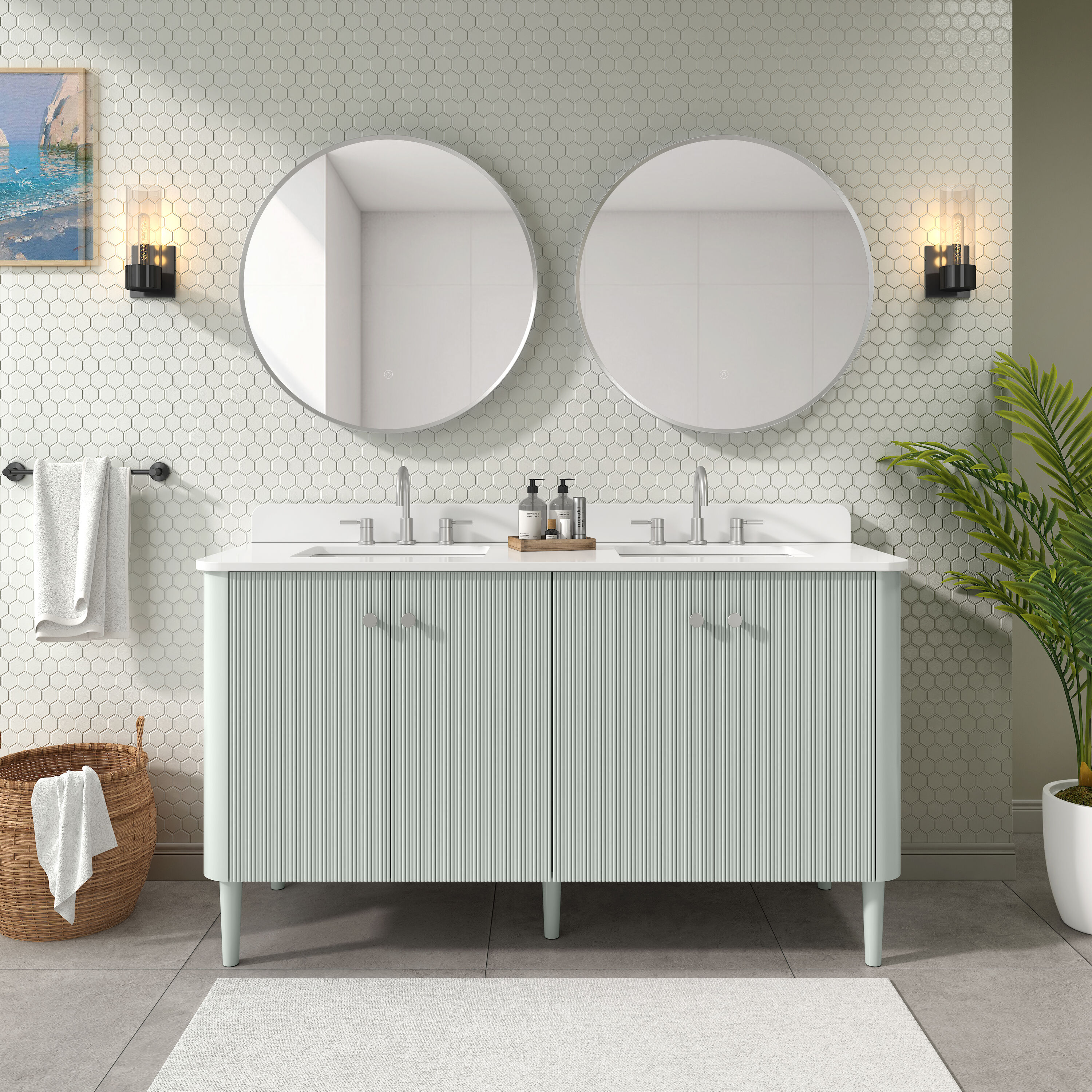 Avanity HALEY-VS61-SS-WT Bath-Vanity-Combo - View #15