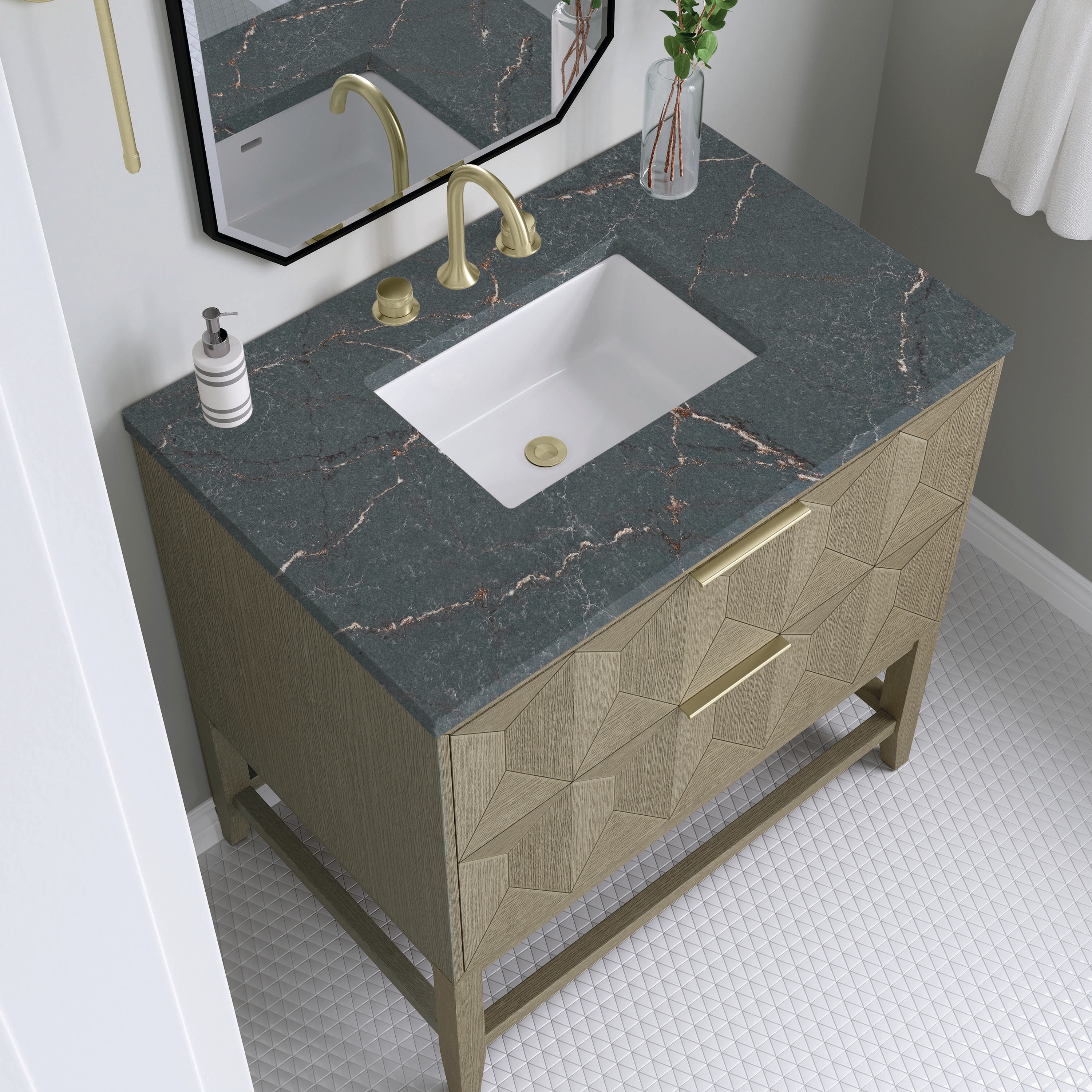 James Martin Vanities D100-V36-PBO-3PBL Bath-Vanity-Combo - View #4